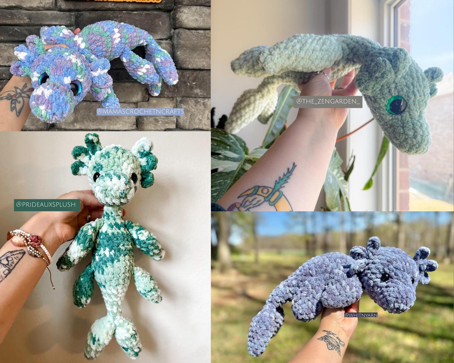 Nessie- crochet Nessie pattern, cryptid crochet pattern, amigurumi cryptid, amigurumi creatures, crochet mythical pattern, Loch Ness monster thumbnail 6