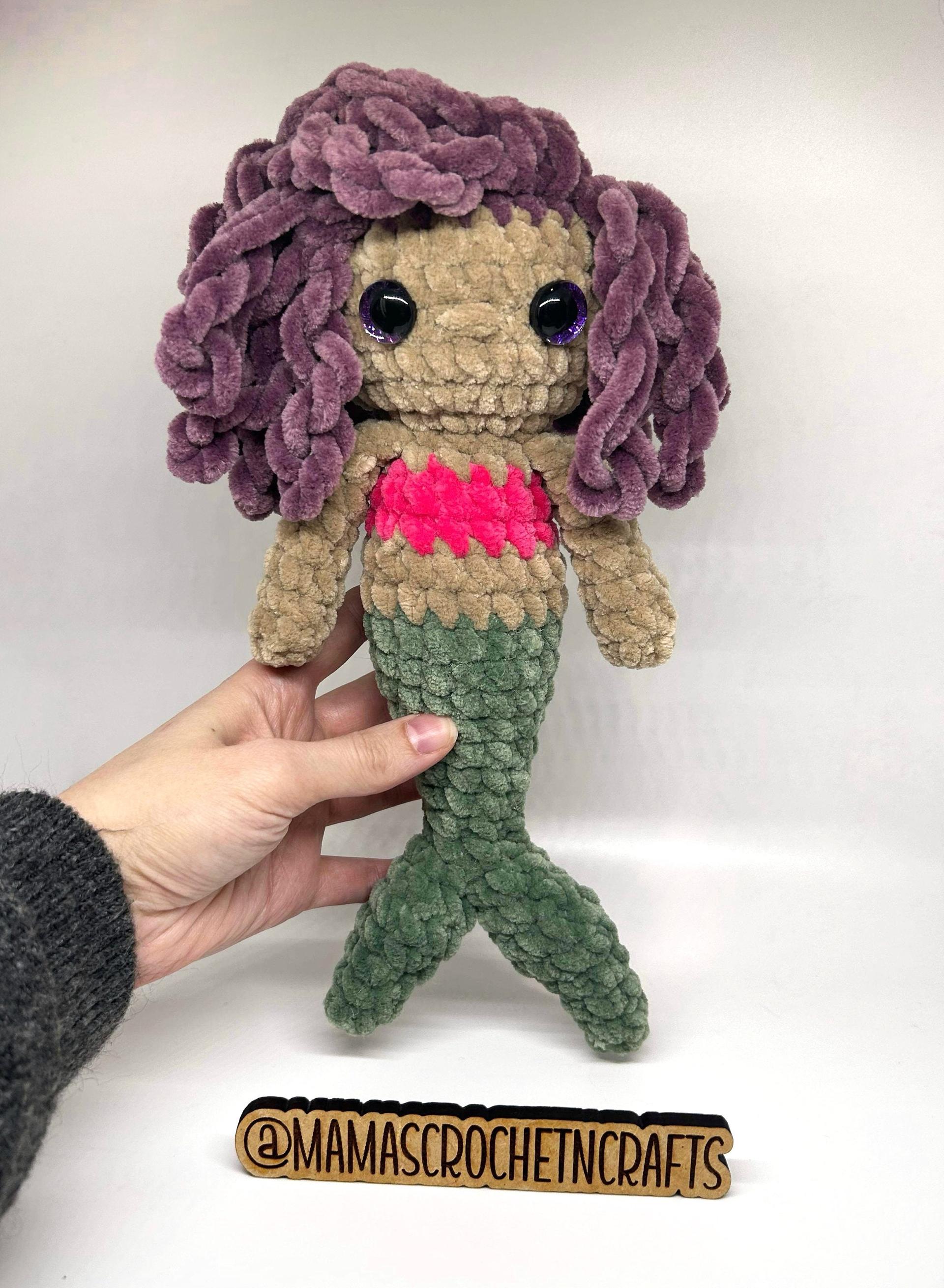 Baby mermaid crochet pattern- mermaid crochet pattern, amigurumi mermaid, crochet pattern, no sew crochet pattern, parfait chunky, amigurumi thumbnail 7