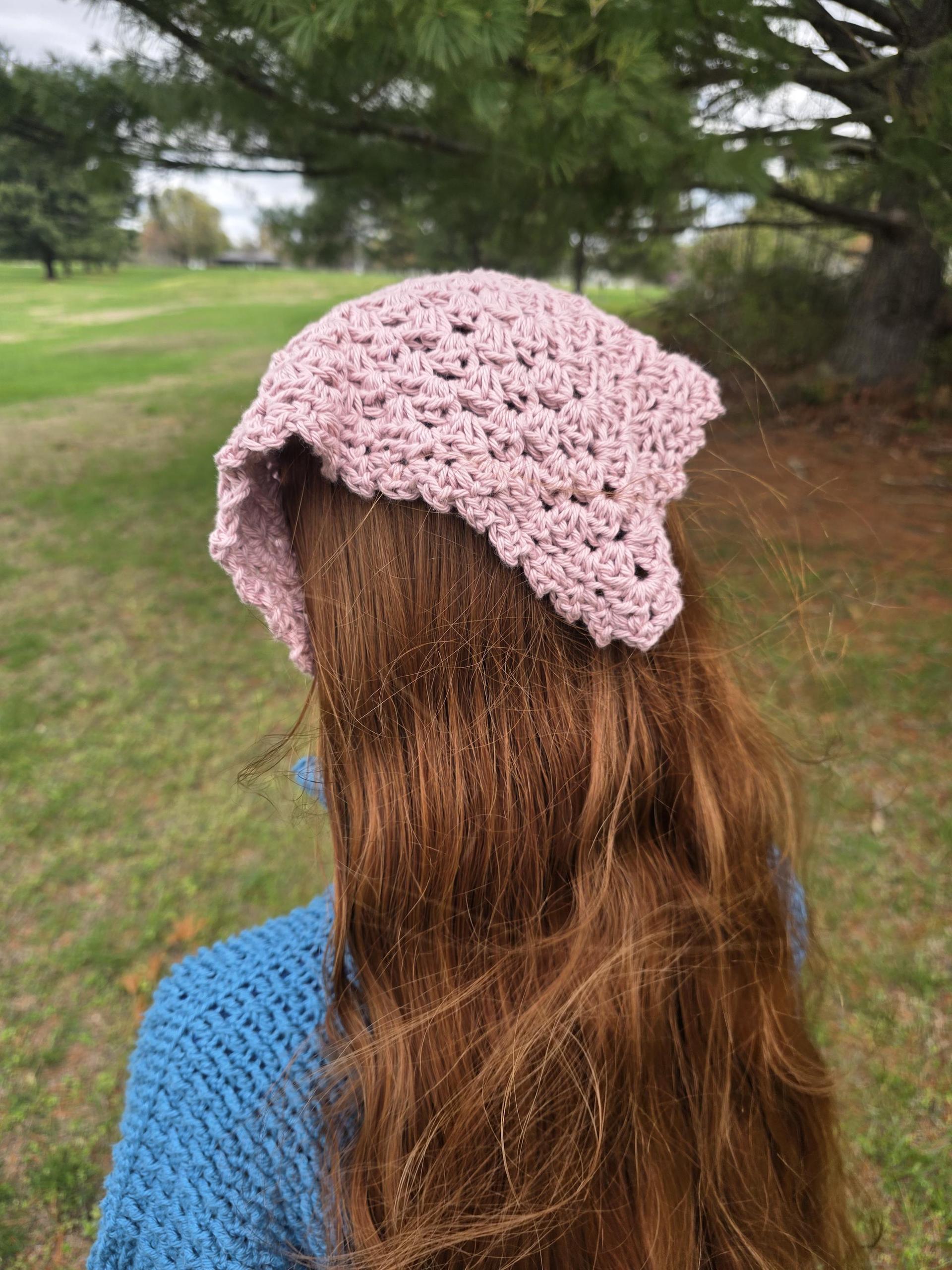 Bandana Pattern | Bella Bandana crochet tutorial | Hair accessory | Advanced Beginner Crochet tutorial | PDF Instant Dow thumbnail 3