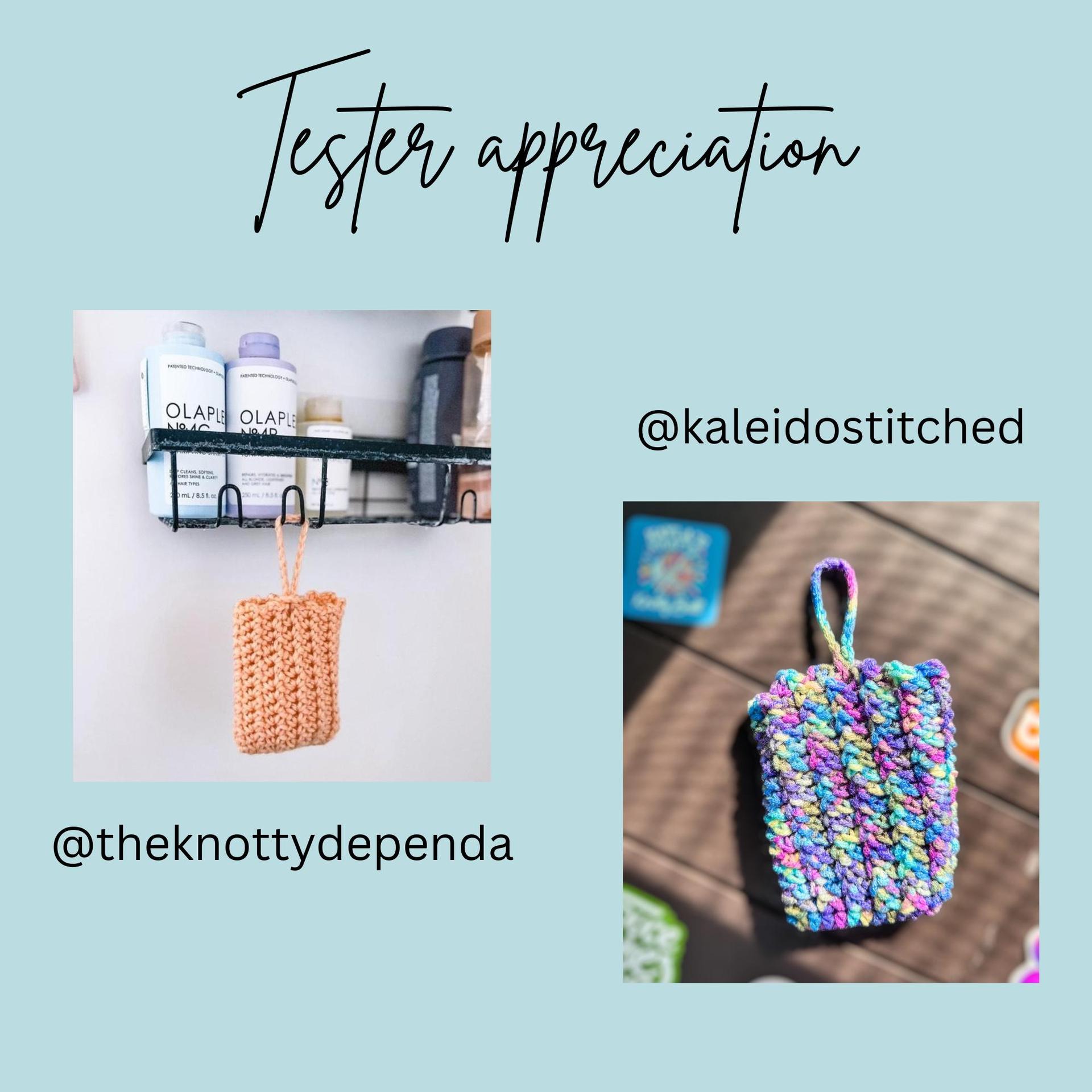 Soap Sack Pattern | PDF Digital Crochet Pattern | Beginner Crochet tutorial | Simply Soap Sack craft to make | Reusable thumbnail 3