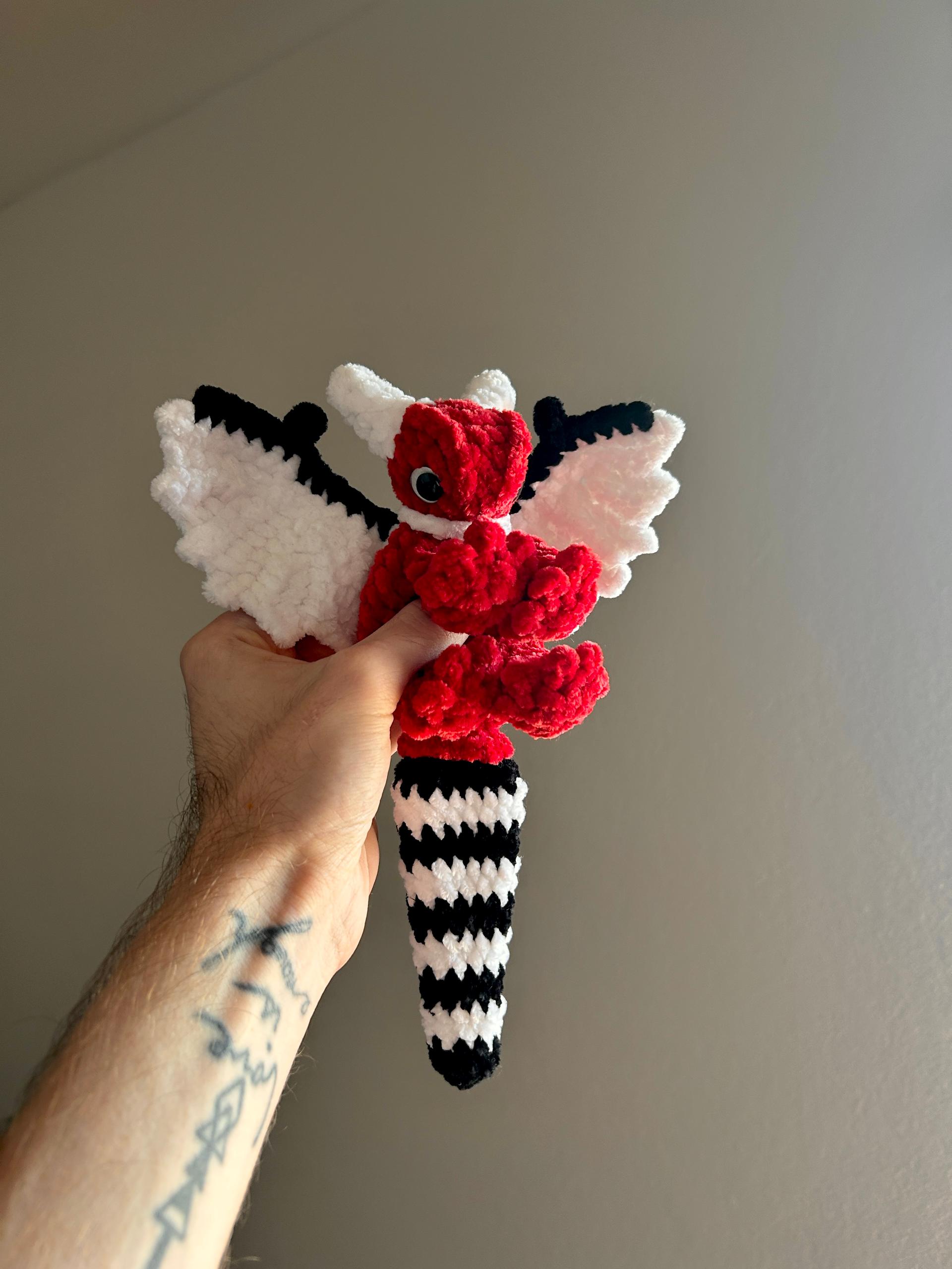 Rex the Dragon Snuggler Low Sew Crochet Amigurumi Pattern thumbnail 3