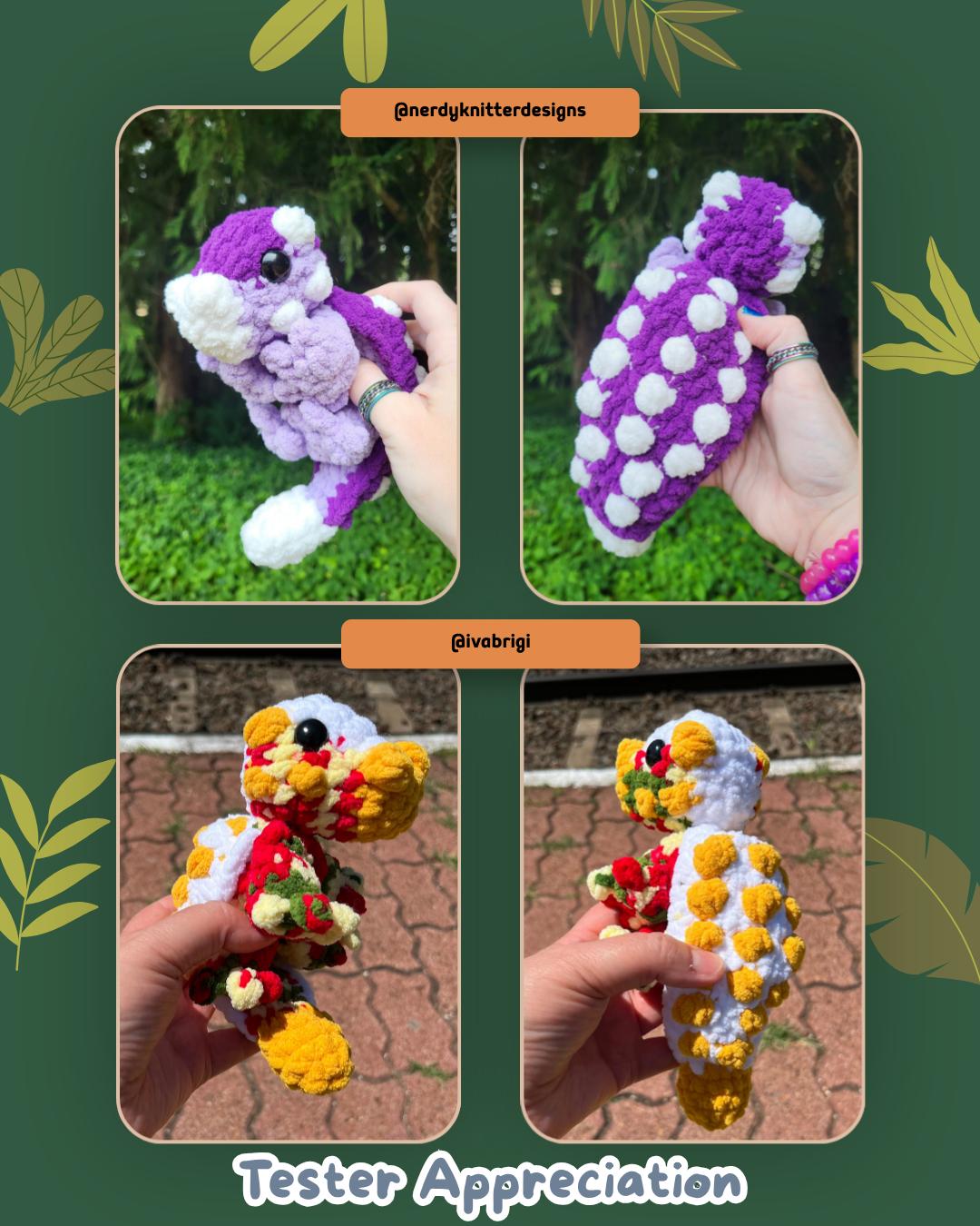 Ezra the Baby Ankylosaurus Snuggler No Sew Crochet Amigurumi Pattern thumbnail 10