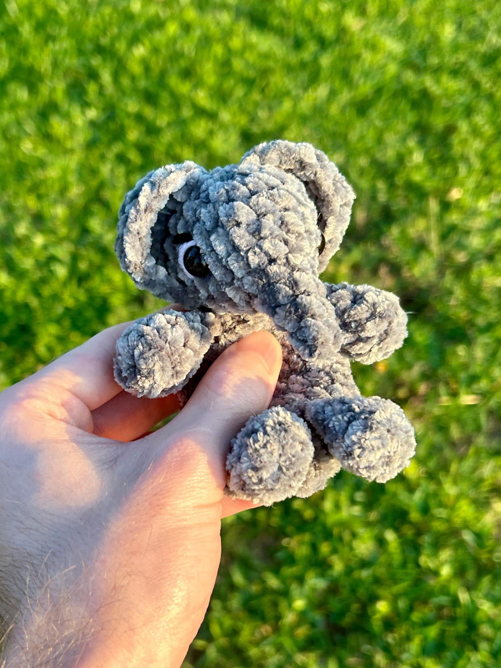 Penny the Mini Elephant Snuggler No Sew Crochet Amigurumi Pattern thumbnail 2