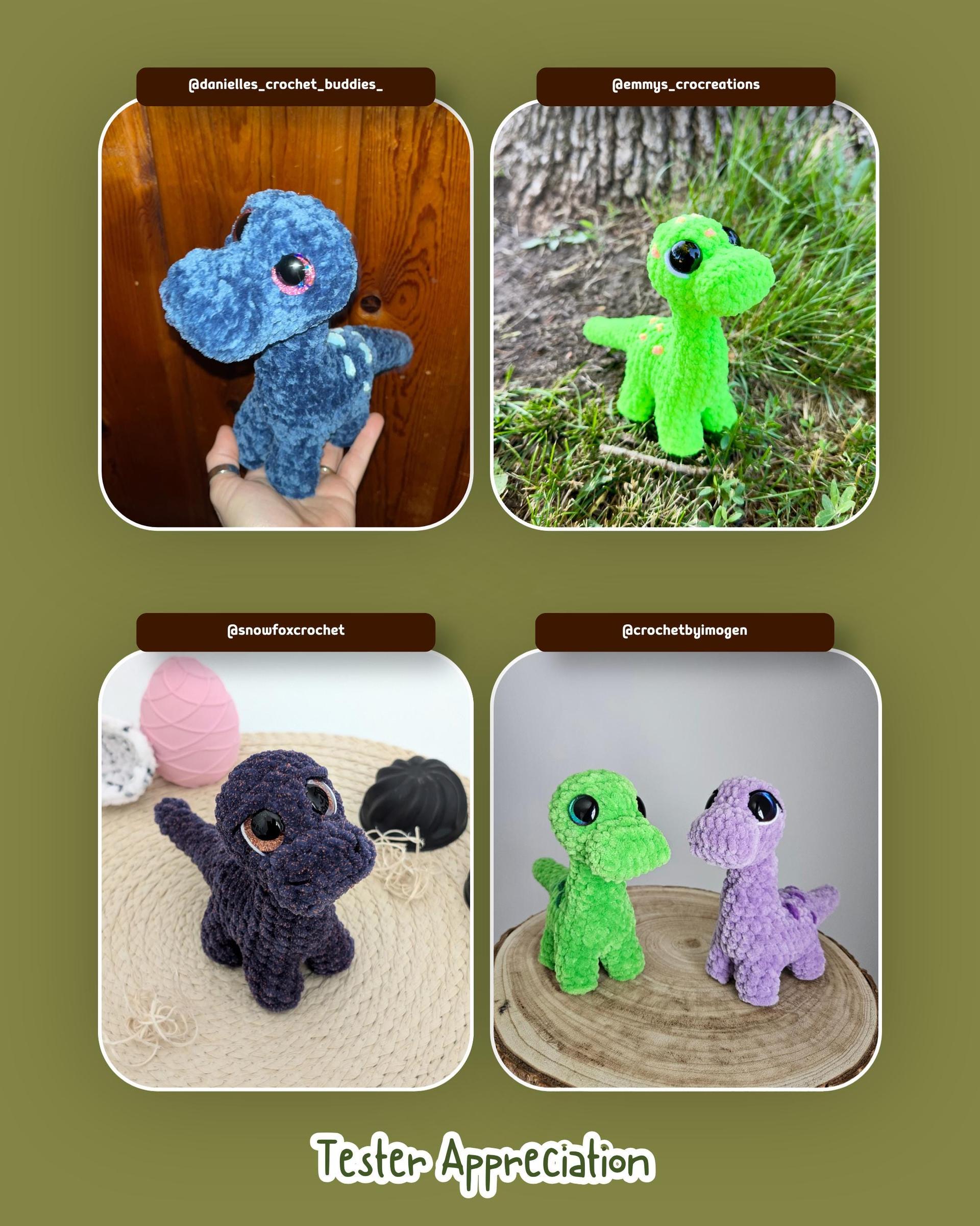 Remi the Baby Brachiosaurus Standing Low Sew Crochet Amigurumi Pattern thumbnail 7