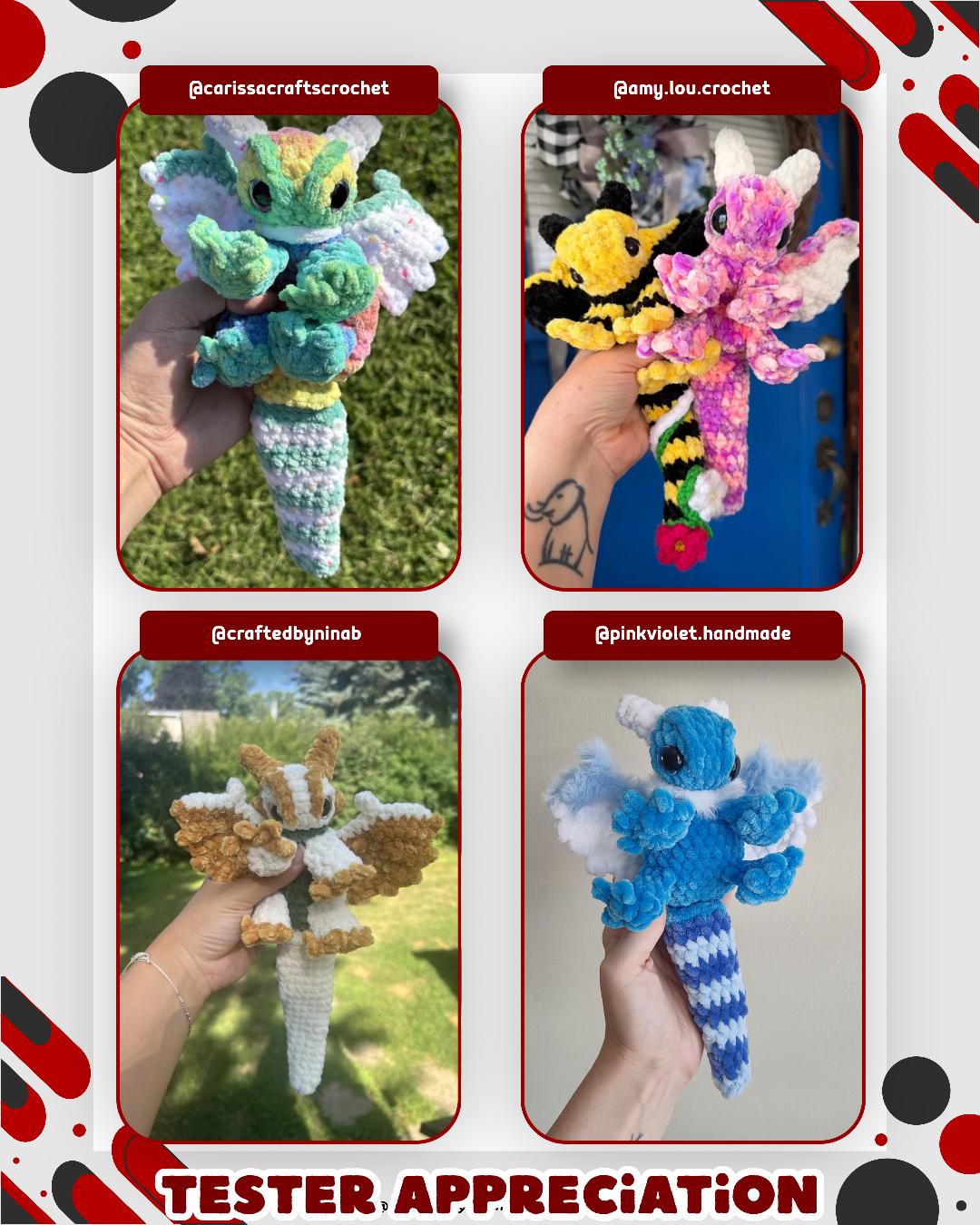 Rex the Dragon Snuggler Low Sew Crochet Amigurumi Pattern thumbnail 5