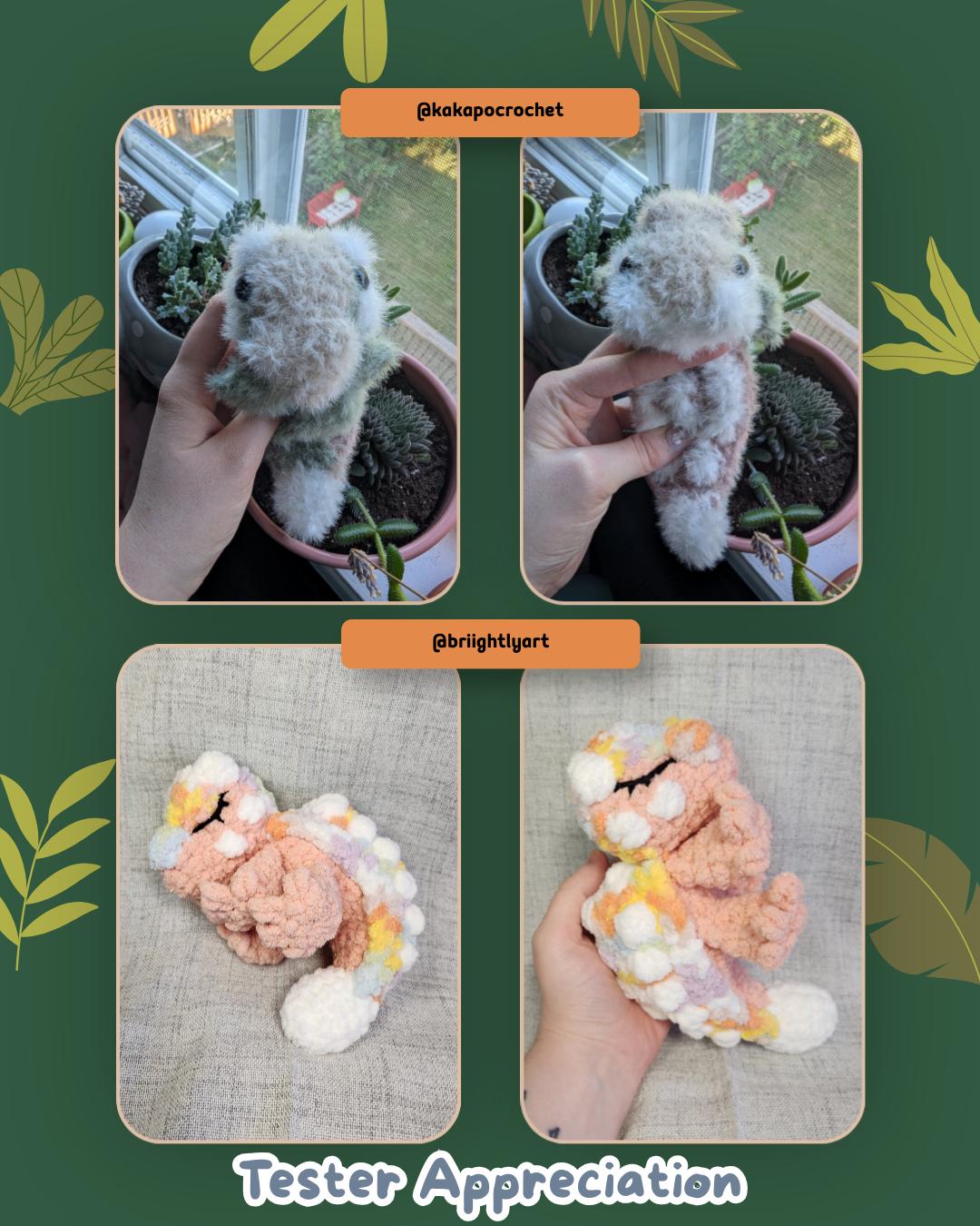 Ezra the Baby Ankylosaurus Snuggler No Sew Crochet Amigurumi Pattern thumbnail 9