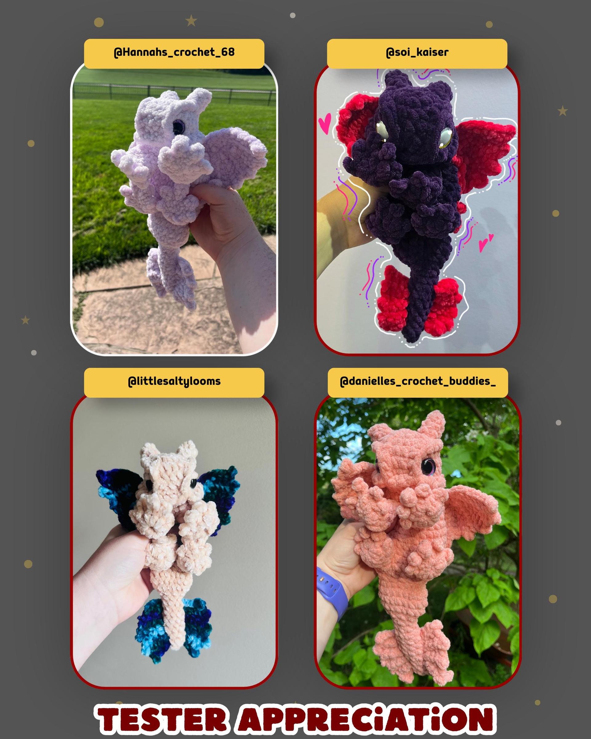 Lux the Dragon Snuggler Medium Sew Crochet Amigurumi Pattern thumbnail 10