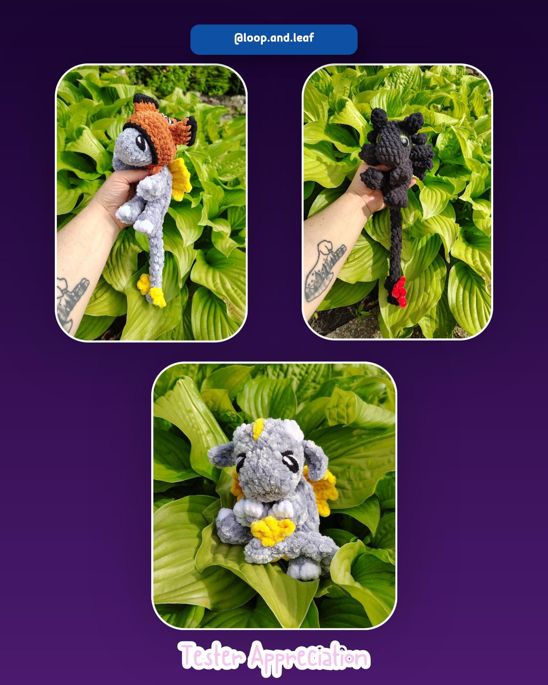 Pax the Dragon Snuggler Low Sew Crochet Amigurumi Pattern thumbnail 8