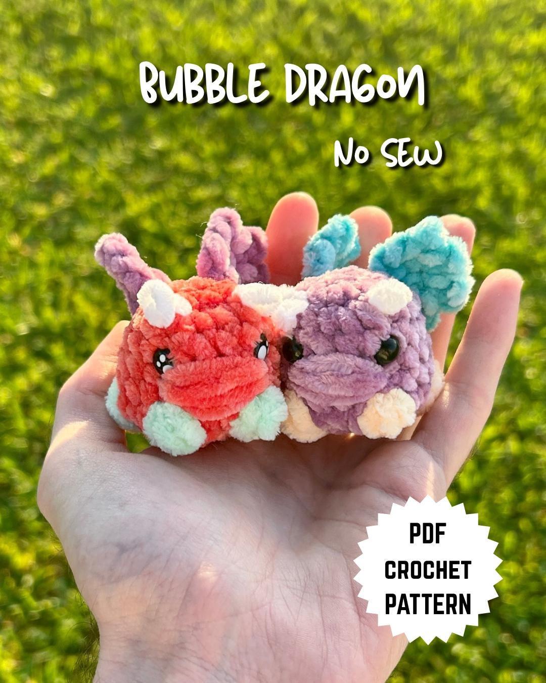 Bubble Dragon Mini No Sew Crochet Amigurumi Pattern