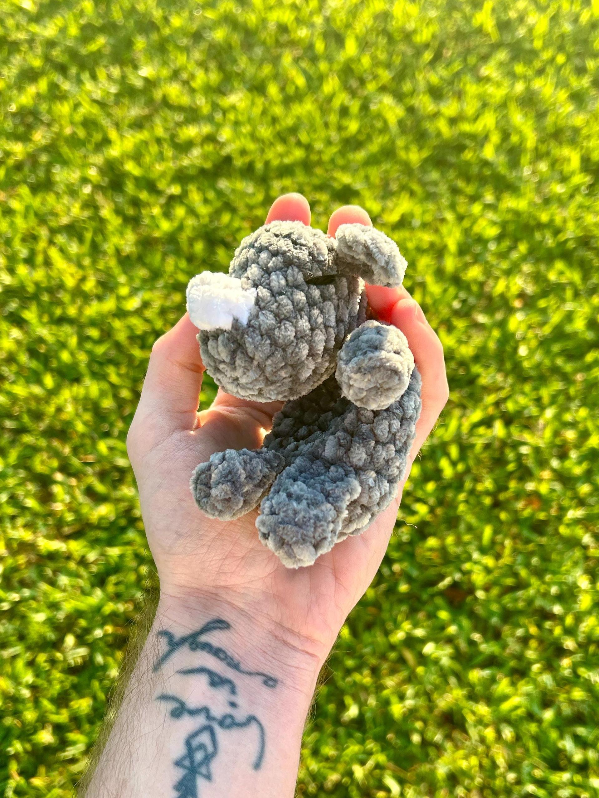 Rhino Mini Snuggler No Sew Crochet Amigurumi Pattern thumbnail 3