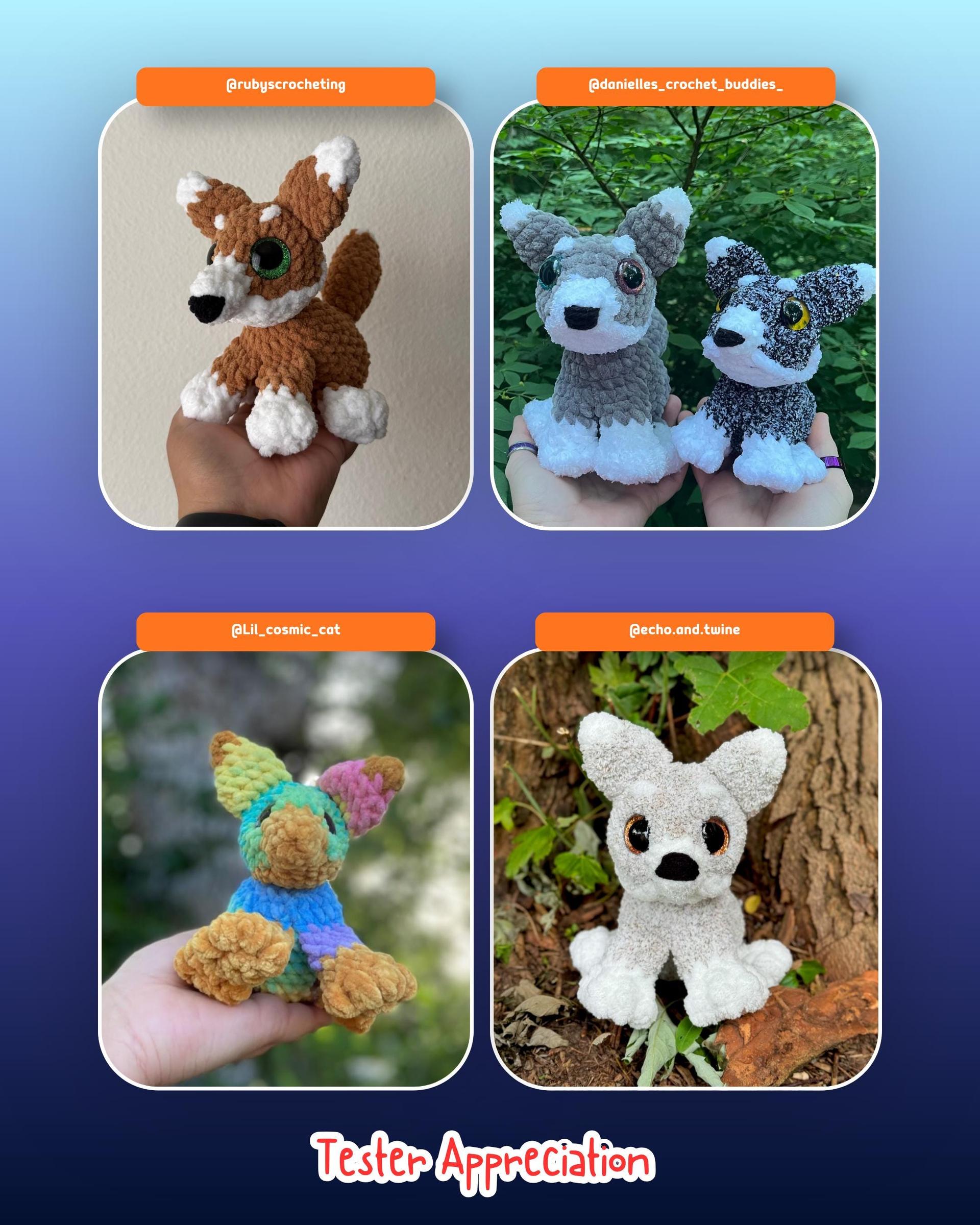 Frio the Wolf Sitting Medium Sew Crochet Amigurumi Pattern thumbnail 6