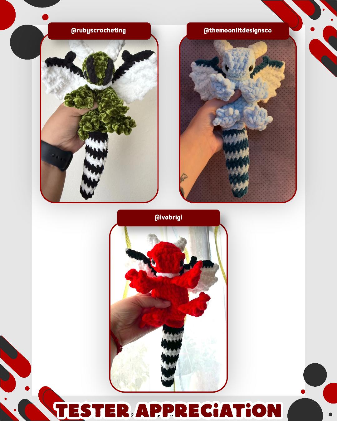 Rex the Dragon Snuggler Low Sew Crochet Amigurumi Pattern thumbnail 7