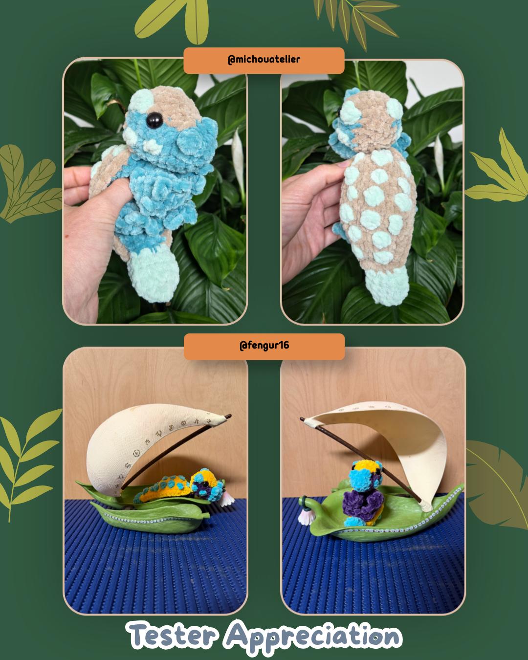 Ezra the Baby Ankylosaurus Snuggler No Sew Crochet Amigurumi Pattern thumbnail 7