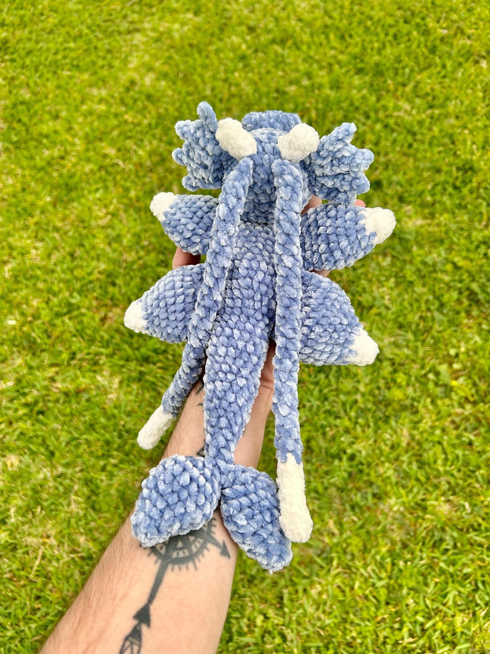 Echo the Water Dragon Snuggler Medium Sew Crochet Amigurumi Pattern thumbnail 3