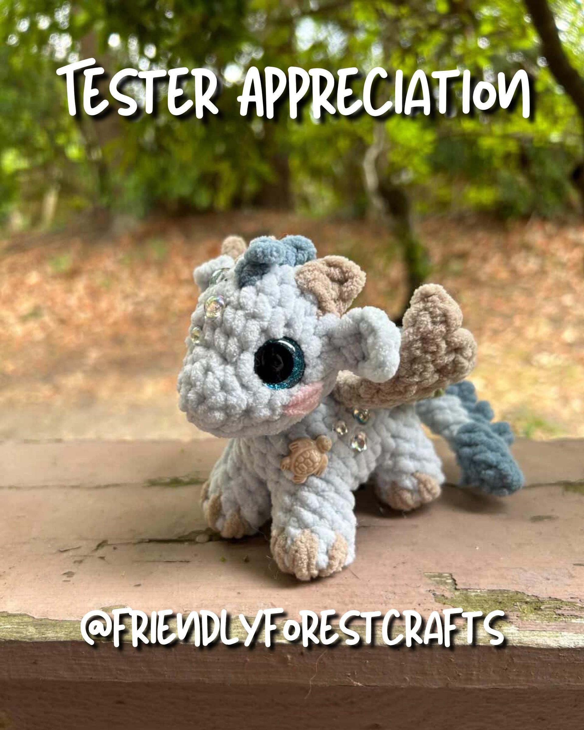Lily the Baby Dragon Standing Low Sew Crochet Amigurumi Pattern thumbnail 4
