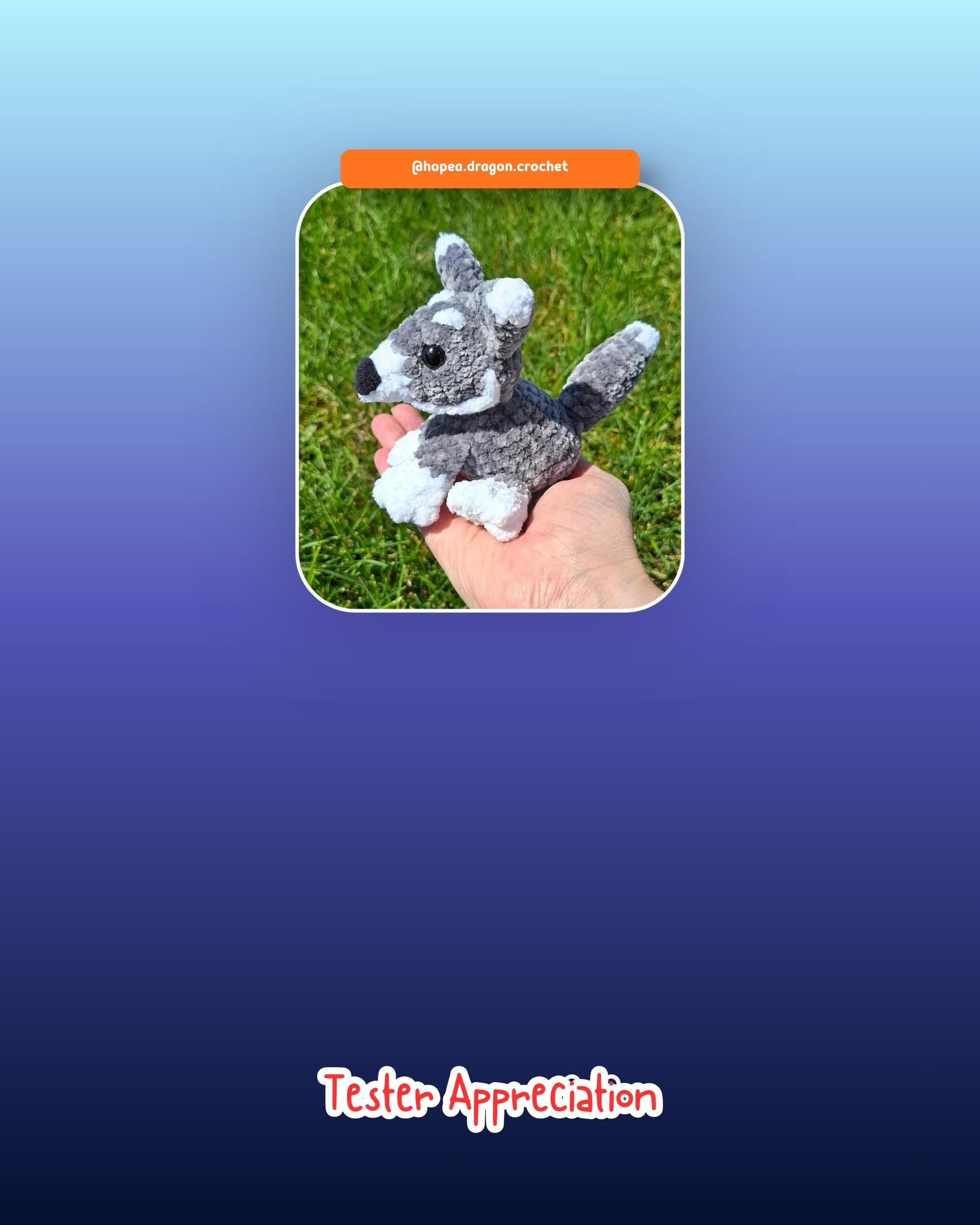 Frio the Wolf Sitting Medium Sew Crochet Amigurumi Pattern thumbnail 8