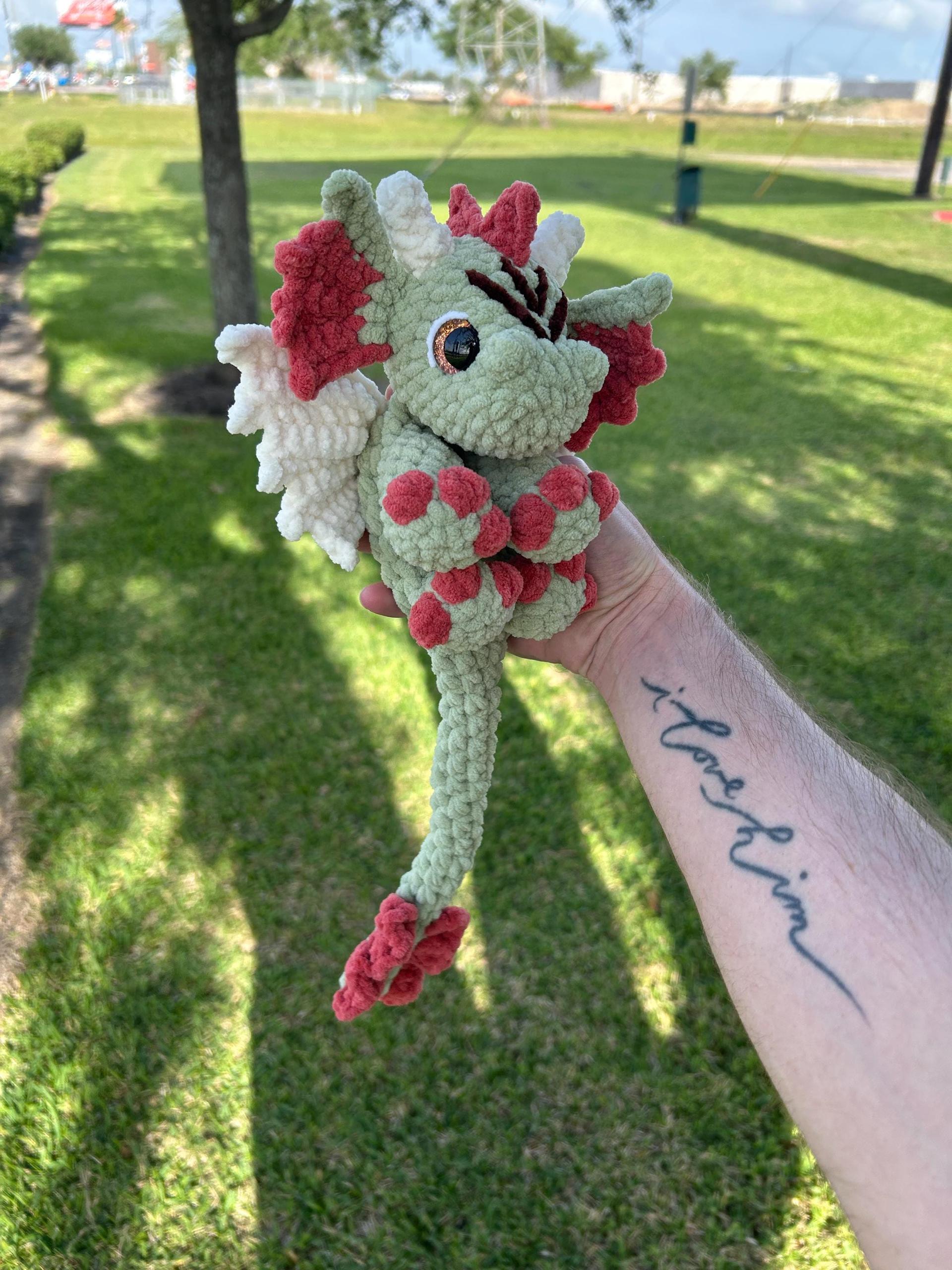 Arbor the Dragon Snuggler Low Sew Crochet Amigurumi Pattern thumbnail 3