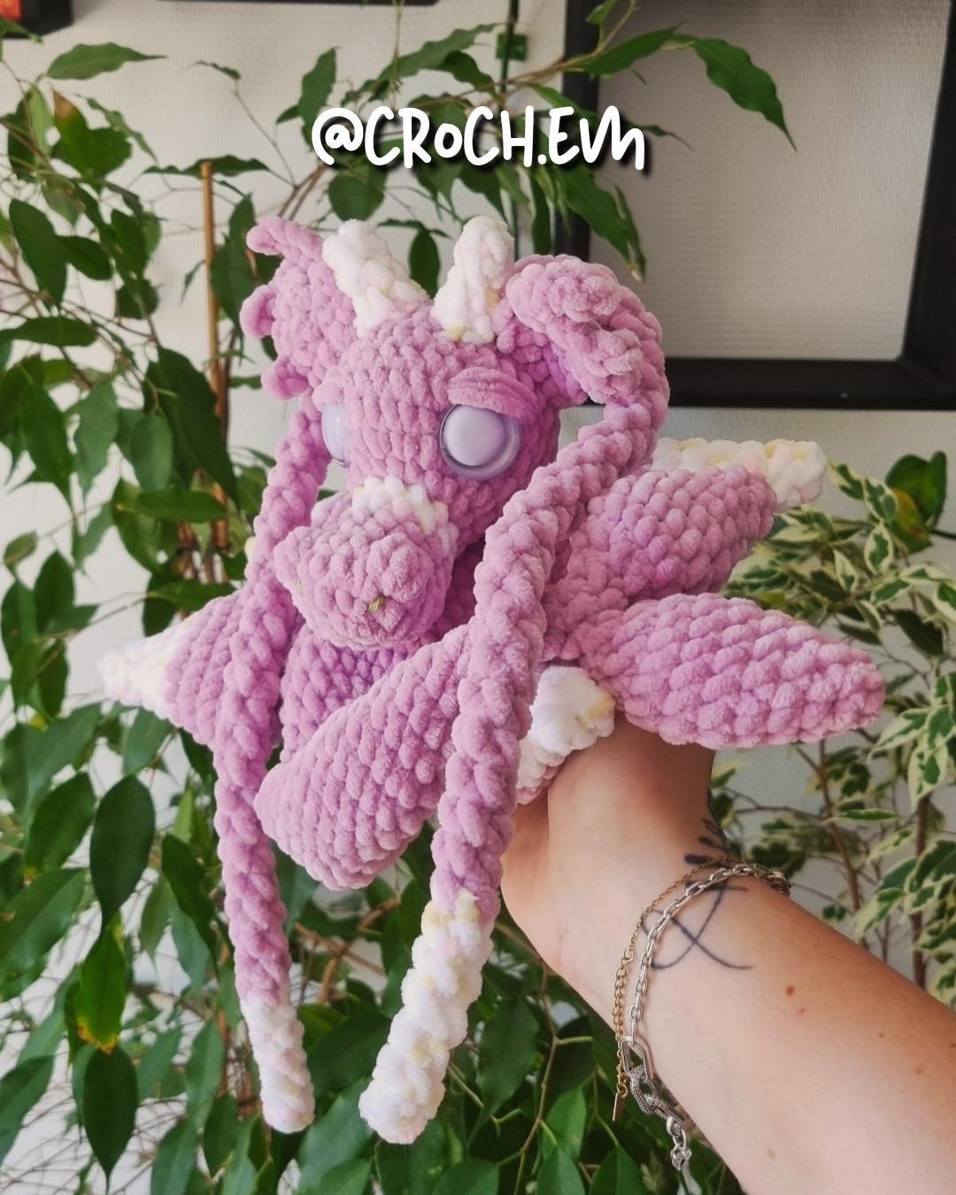 Echo the Water Dragon Snuggler Medium Sew Crochet Amigurumi Pattern thumbnail 8