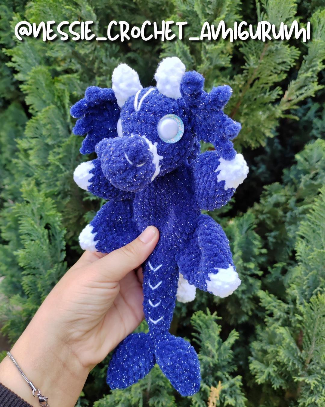 Echo the Water Dragon Snuggler Medium Sew Crochet Amigurumi Pattern thumbnail 6