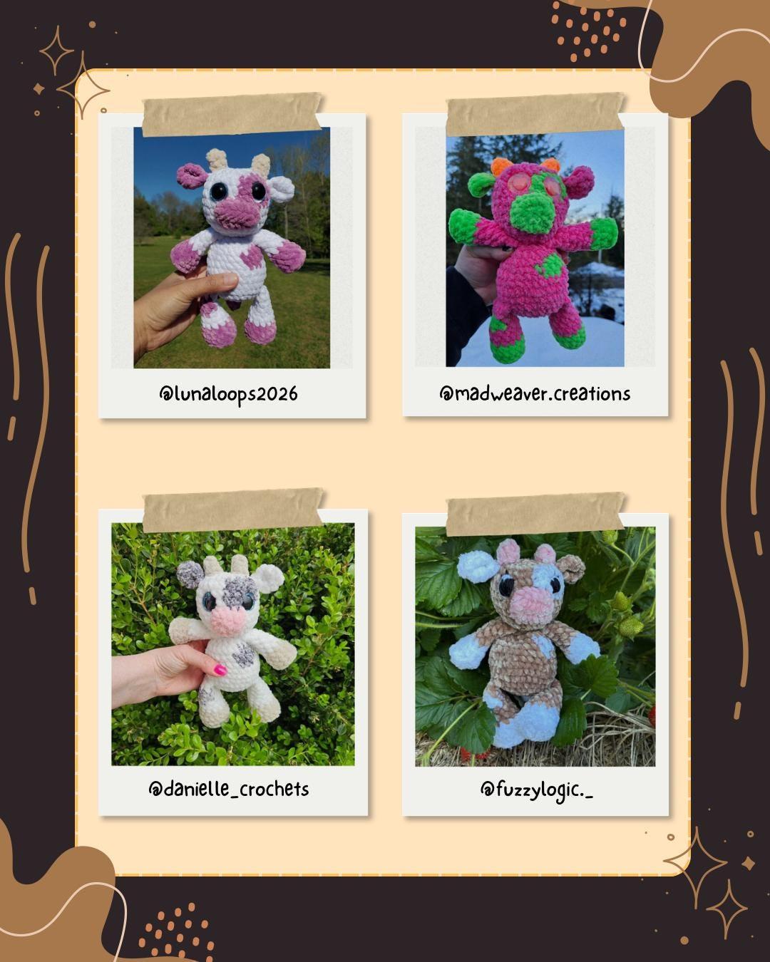 Nibbles the Cow Low Sew Crochet Amigurumi Pattern thumbnail 5