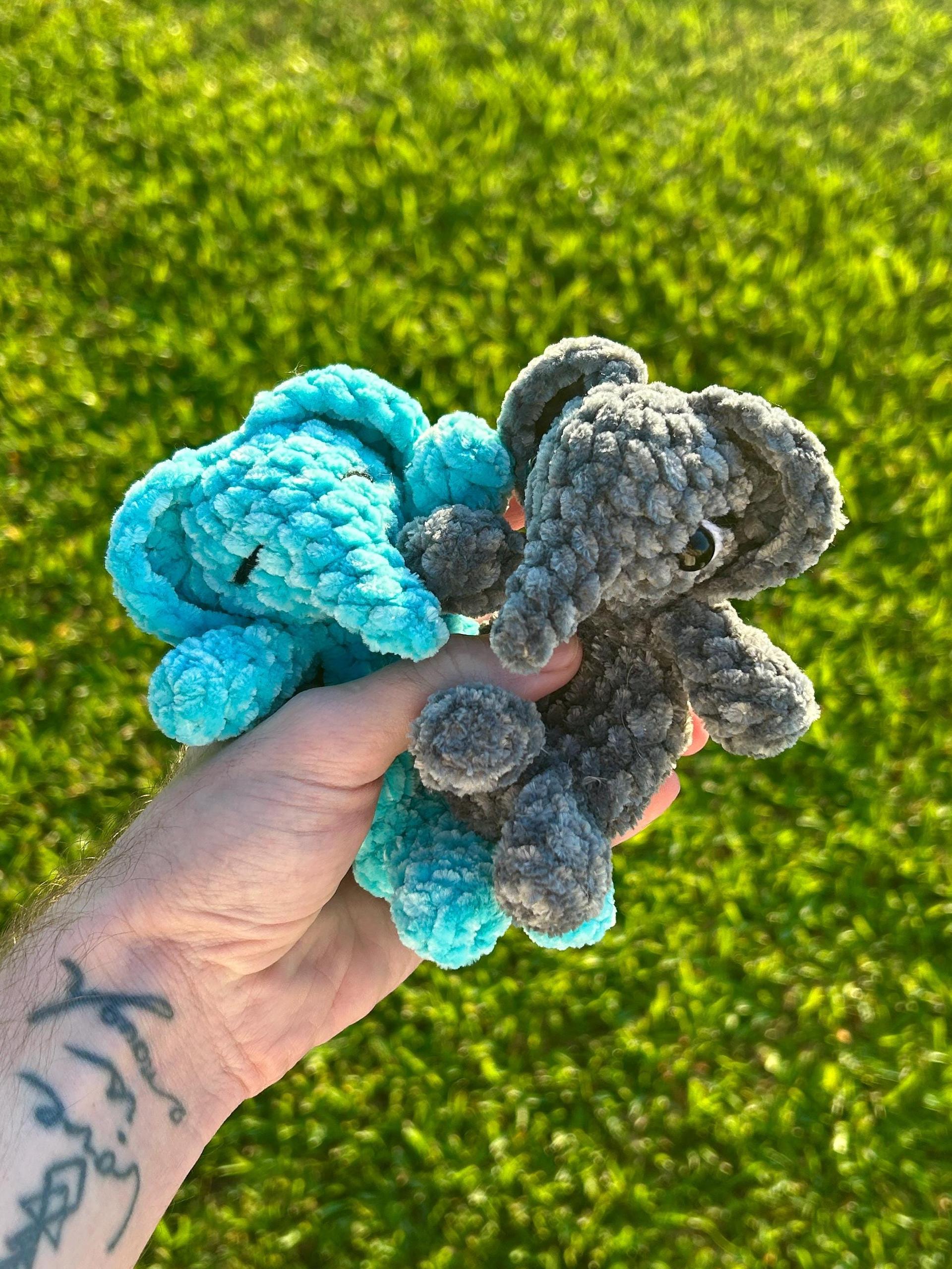 BUNDLE Penny the Mini Elephant & Mini Rhino No Sew Crochet Amigurumi Patterns thumbnail 4