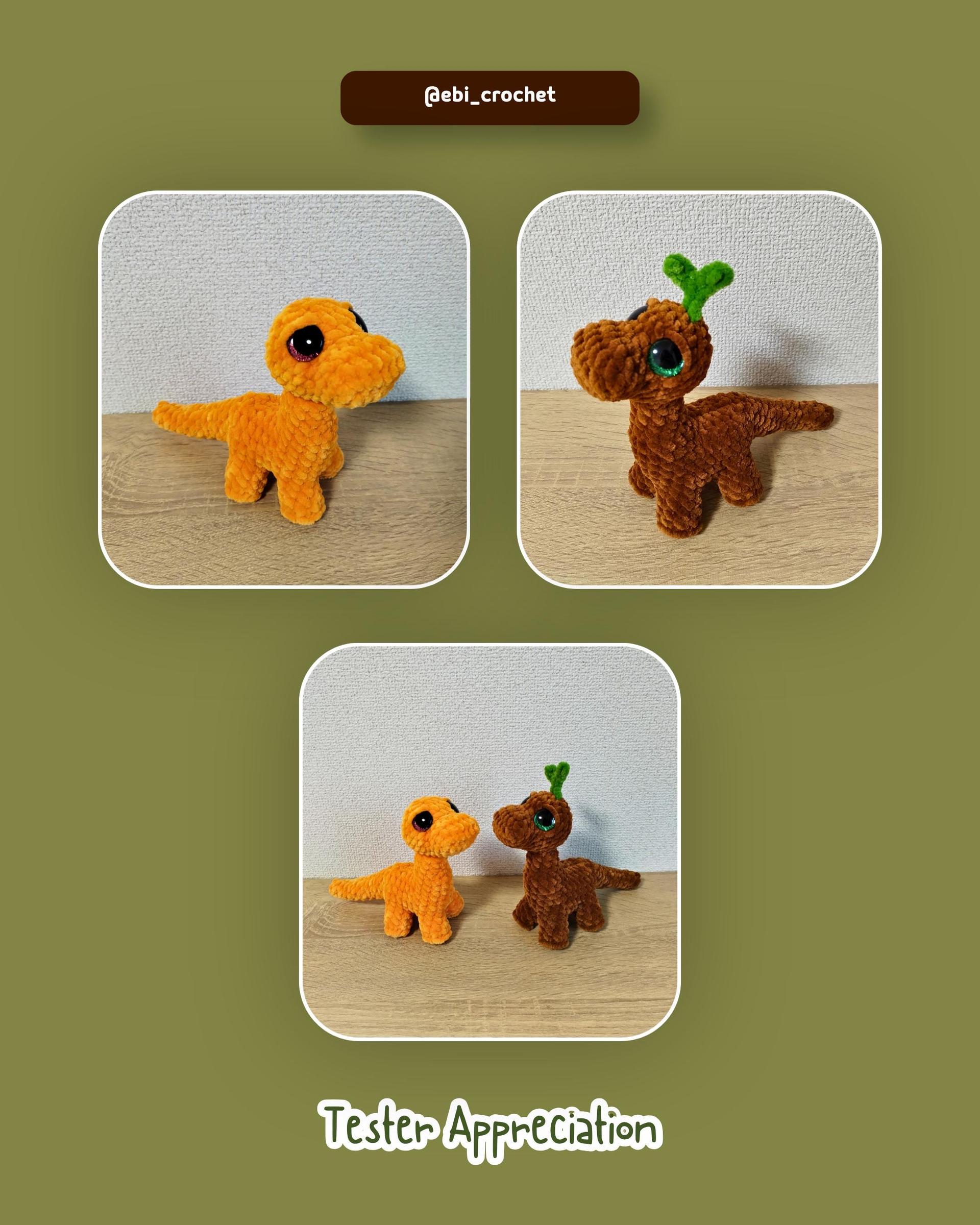 Remi the Baby Brachiosaurus Standing Low Sew Crochet Amigurumi Pattern thumbnail 3