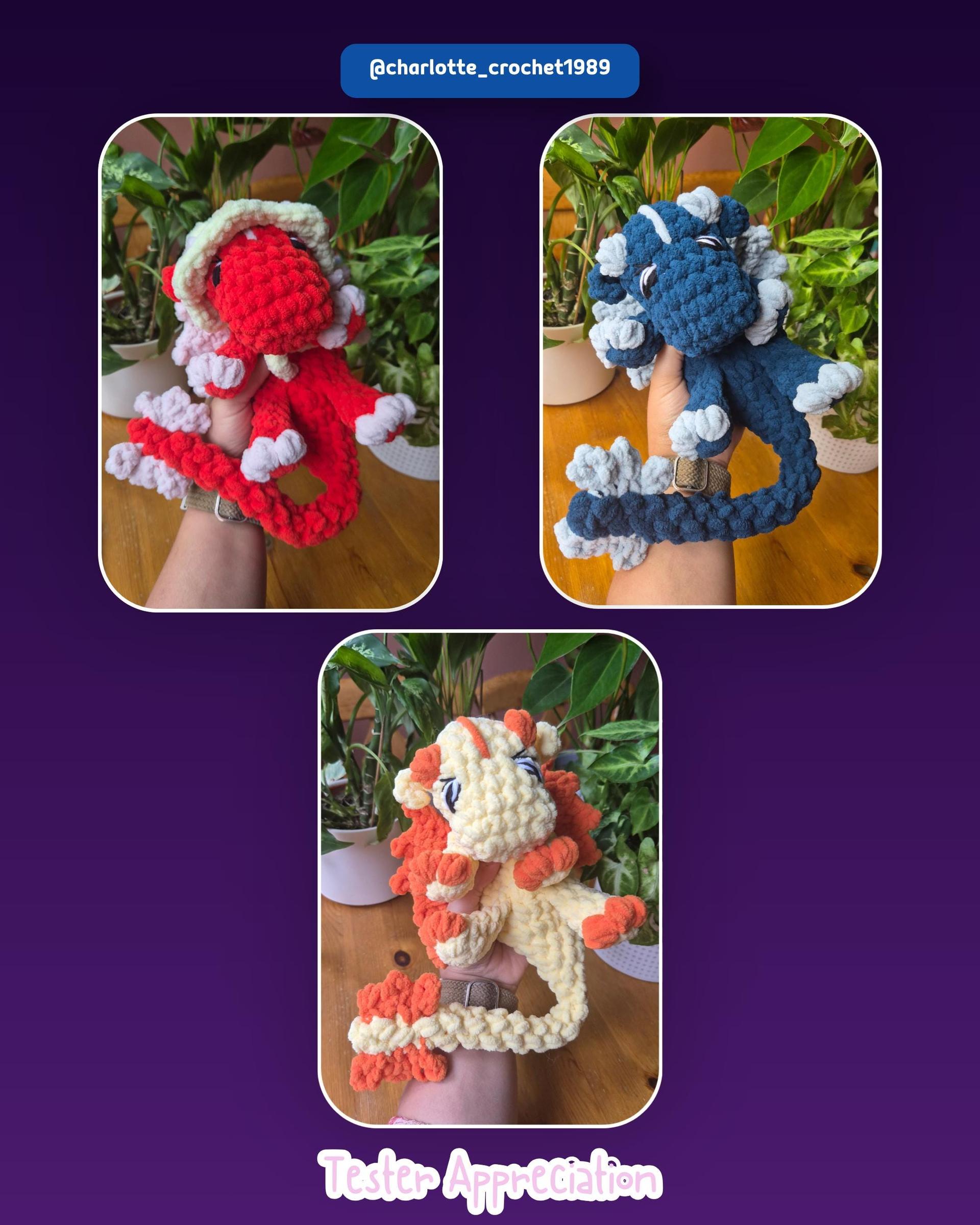 Pax the Dragon Snuggler Low Sew Crochet Amigurumi Pattern thumbnail 7