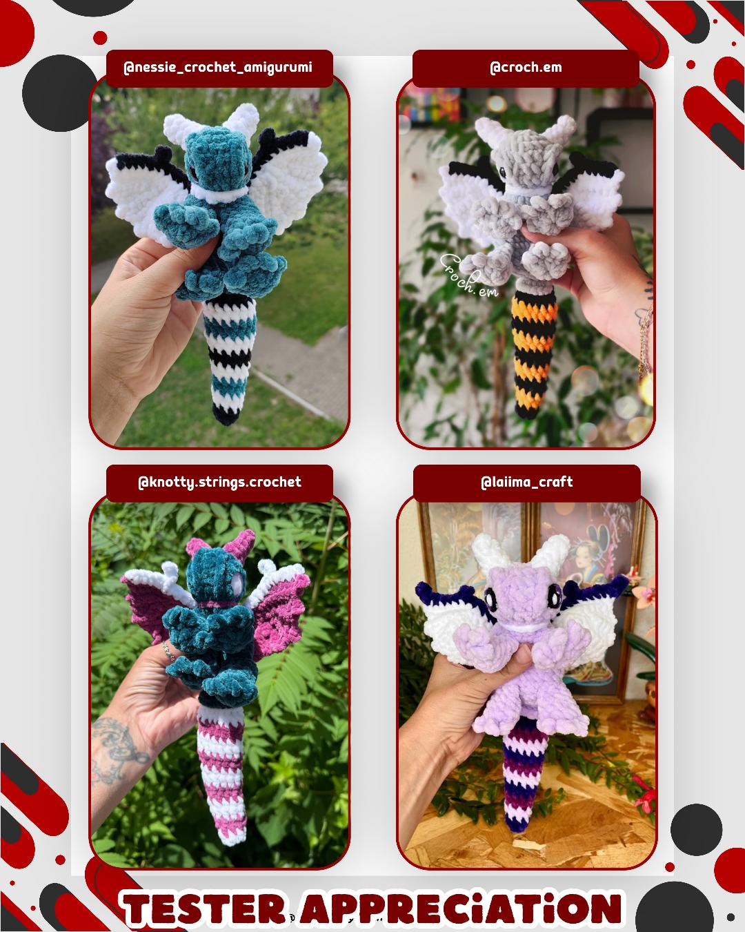 Rex the Dragon Snuggler Low Sew Crochet Amigurumi Pattern thumbnail 6