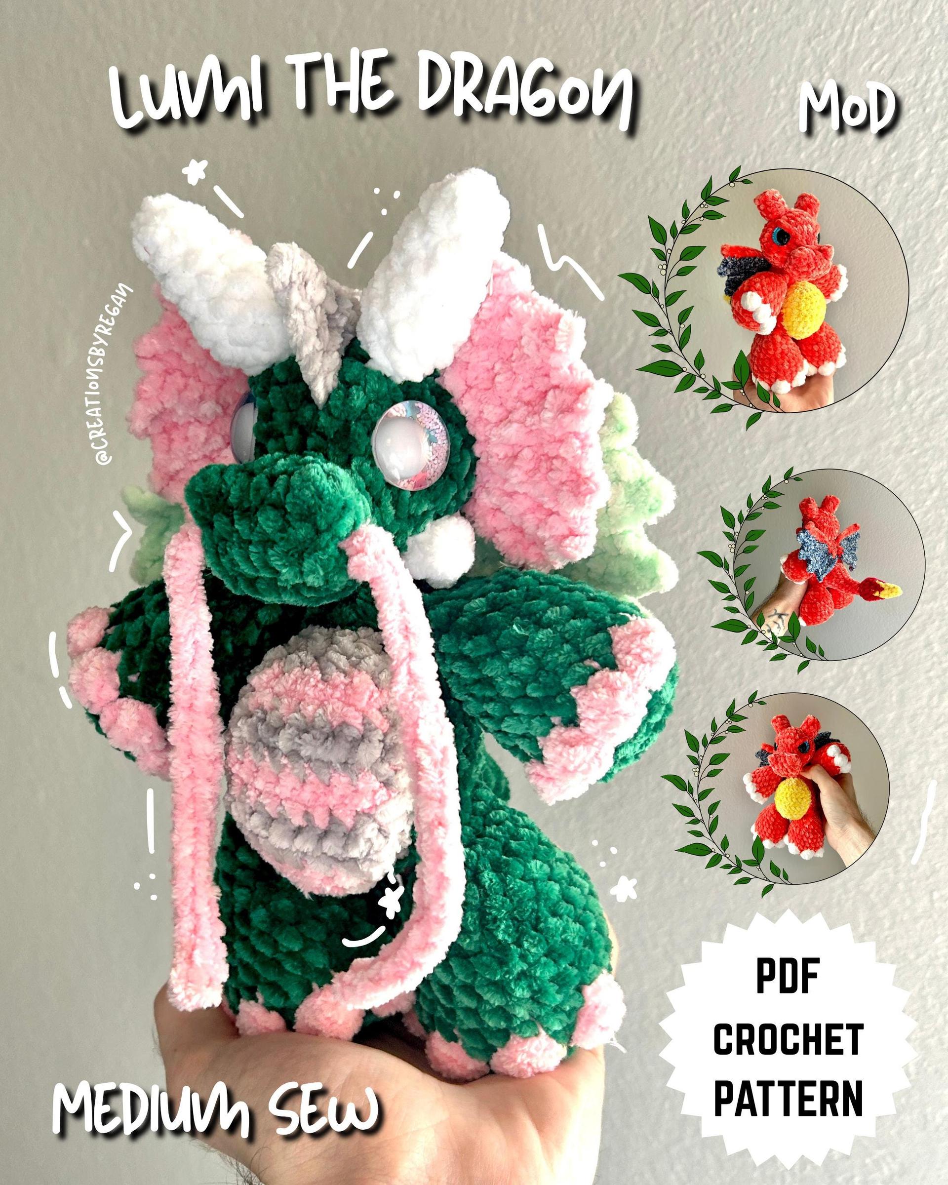 Lumi the Dragon Medium Sew Crochet Amigurumi Pattern