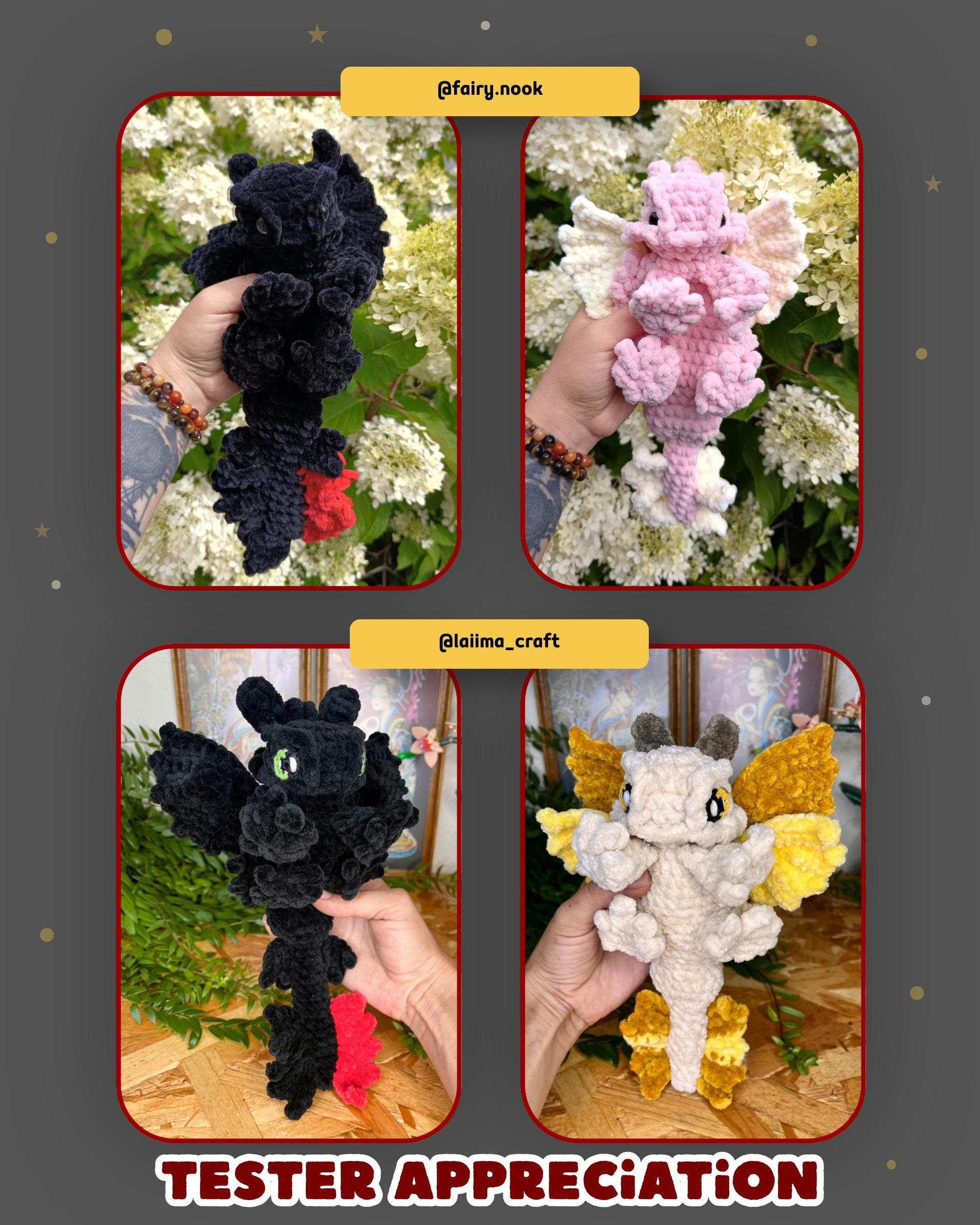 Lux the Dragon Snuggler Medium Sew Crochet Amigurumi Pattern thumbnail 8