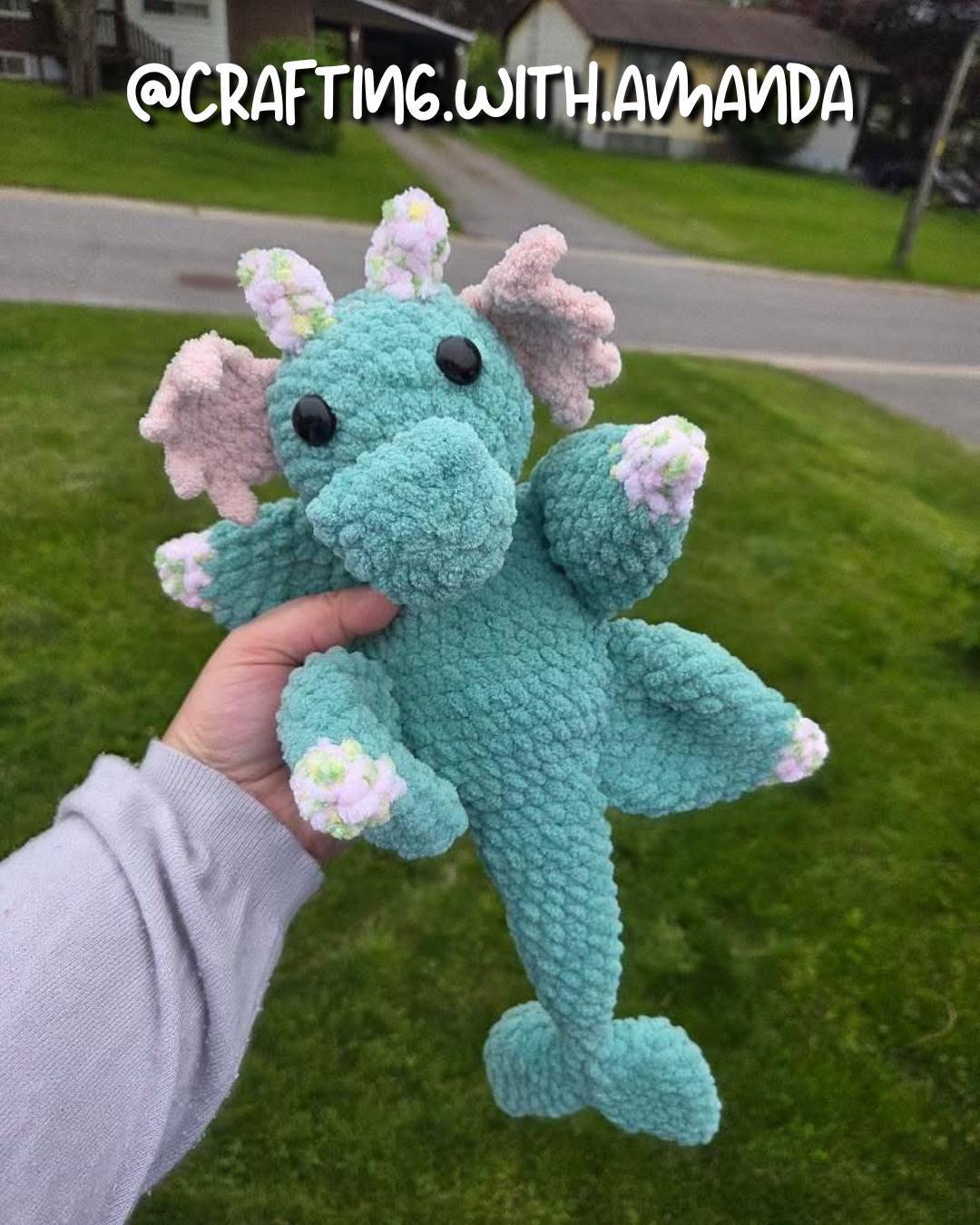 Echo the Water Dragon Snuggler Medium Sew Crochet Amigurumi Pattern thumbnail 9