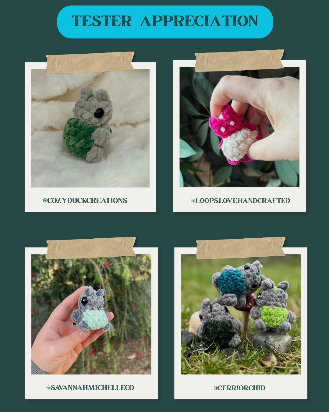 Pebbles the Shy Garden Mite No Sew Crochet Amigurumi Pattern thumbnail 5