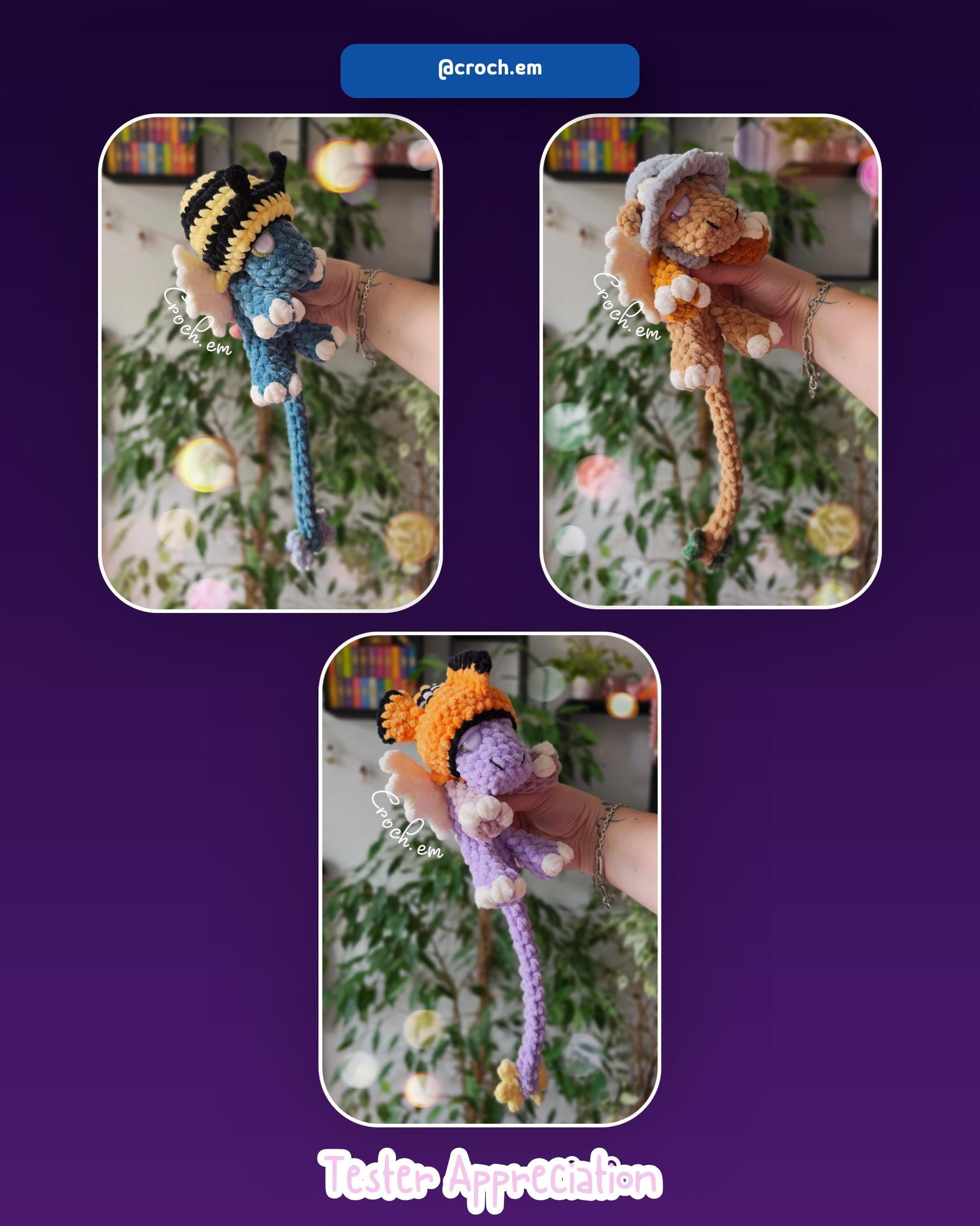 Pax the Dragon Snuggler Low Sew Crochet Amigurumi Pattern thumbnail 10