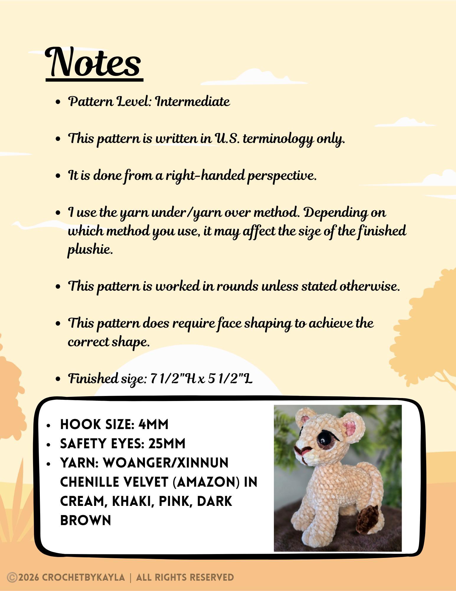 Luca the Lion Cub Crochet Pattern PDF thumbnail 6
