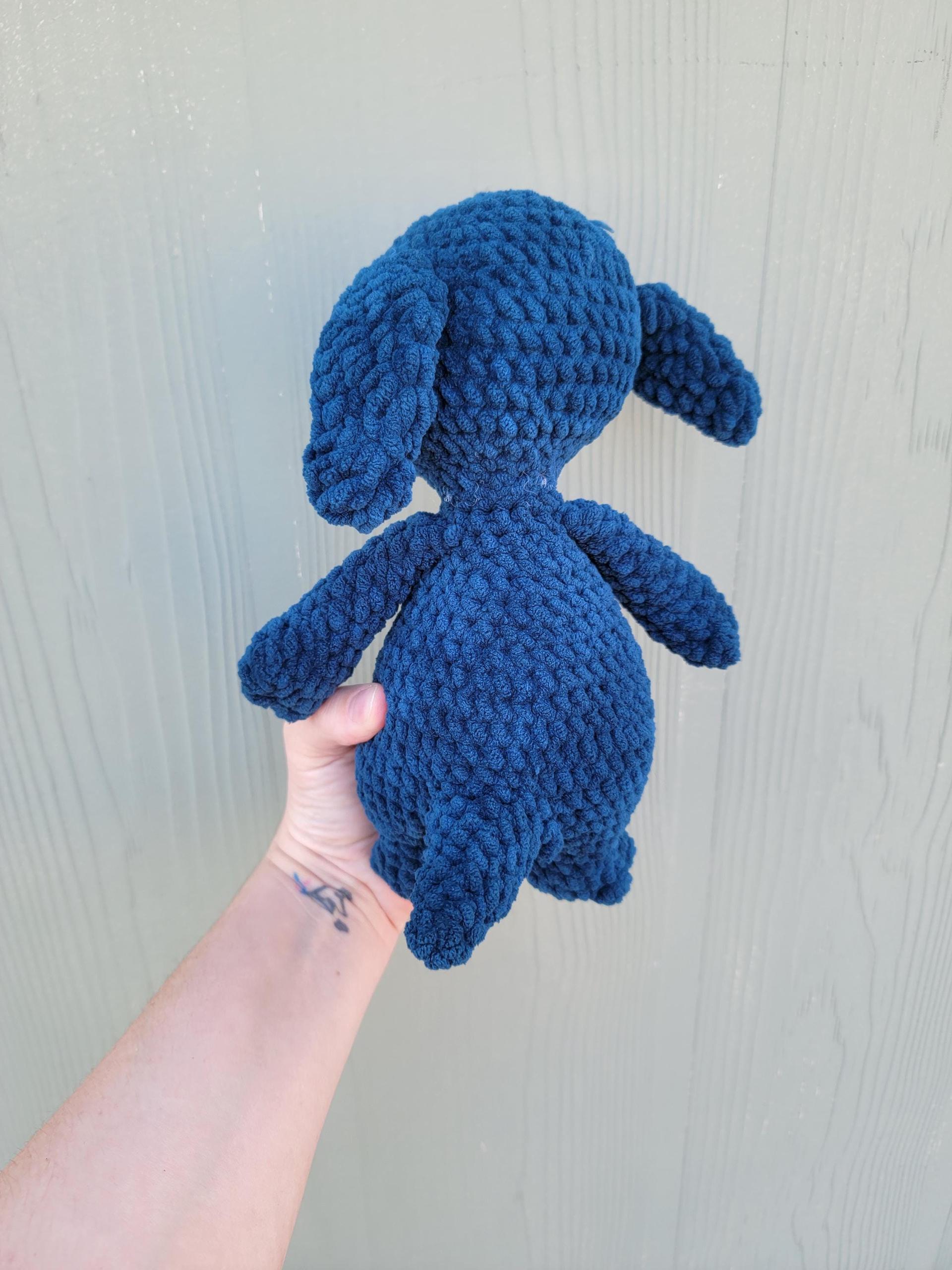 Crocheted Forest Creature Plushie: Chenille Yarn Stuffed Animal thumbnail 3
