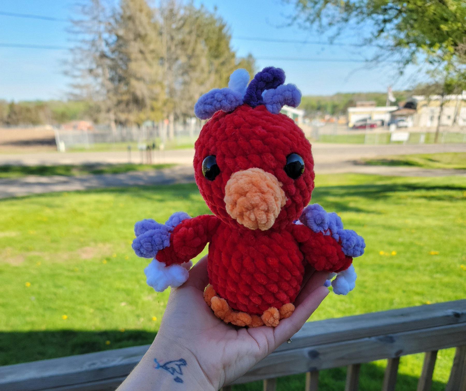 Small Crochet Bird