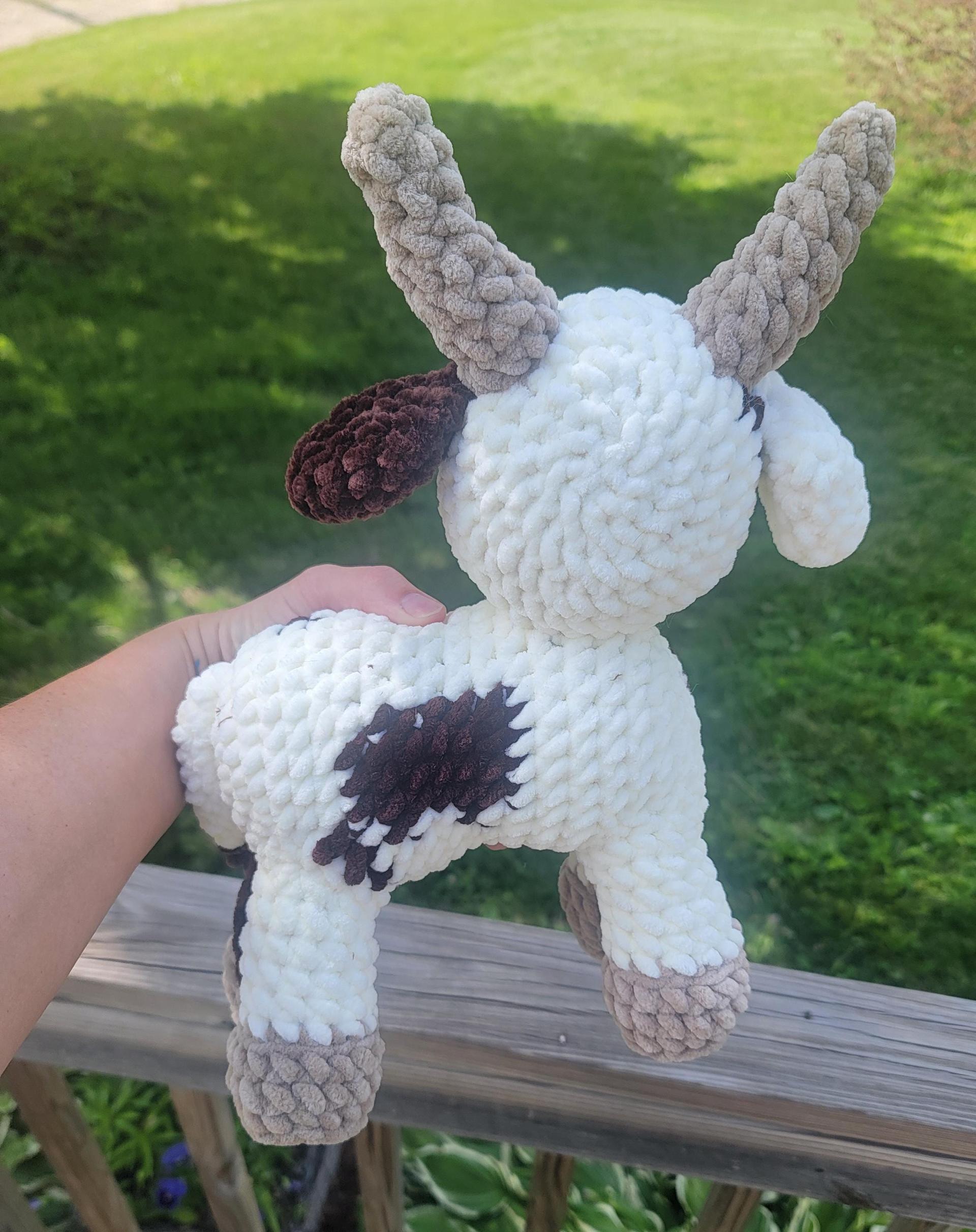 Handmade Crochet Cow Plushie – Custom Colors Available, Soft Yarn Toy thumbnail 3
