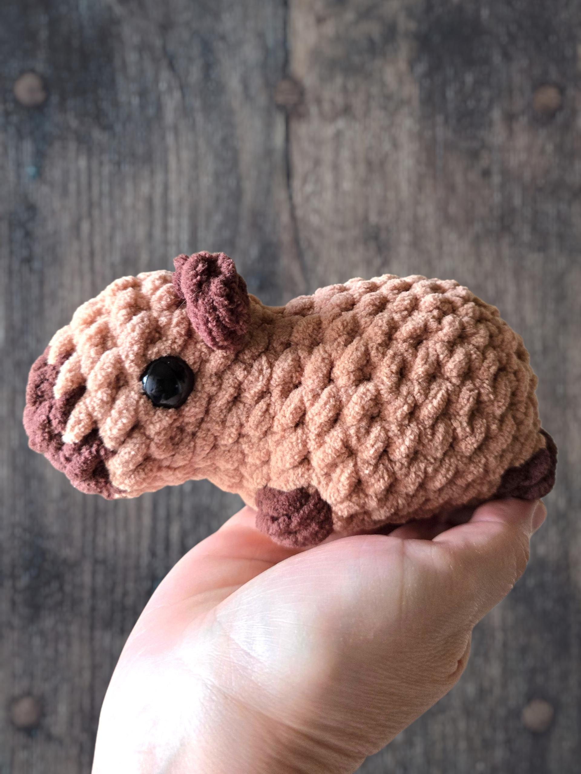 Crochet Capybara Palm Plushie