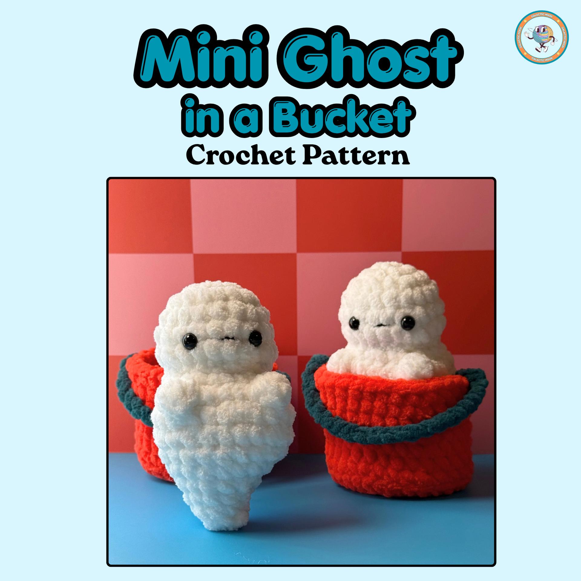 Mini Ghost in a Bucket | No-Sew | Crochet Pattern