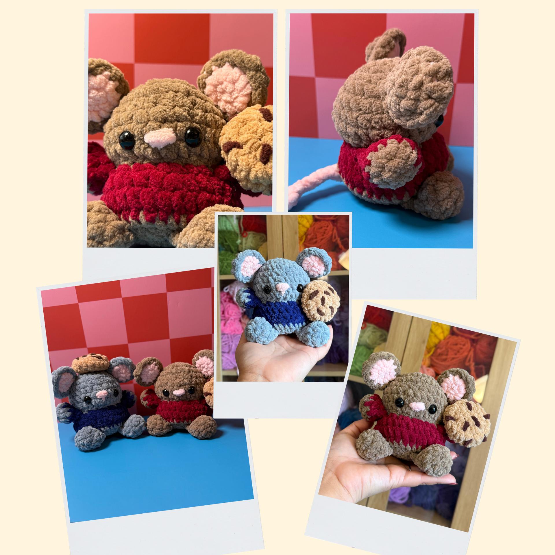Chubby Mouse with a Cookie | Crochet Pattern | Low-sew thumbnail 2