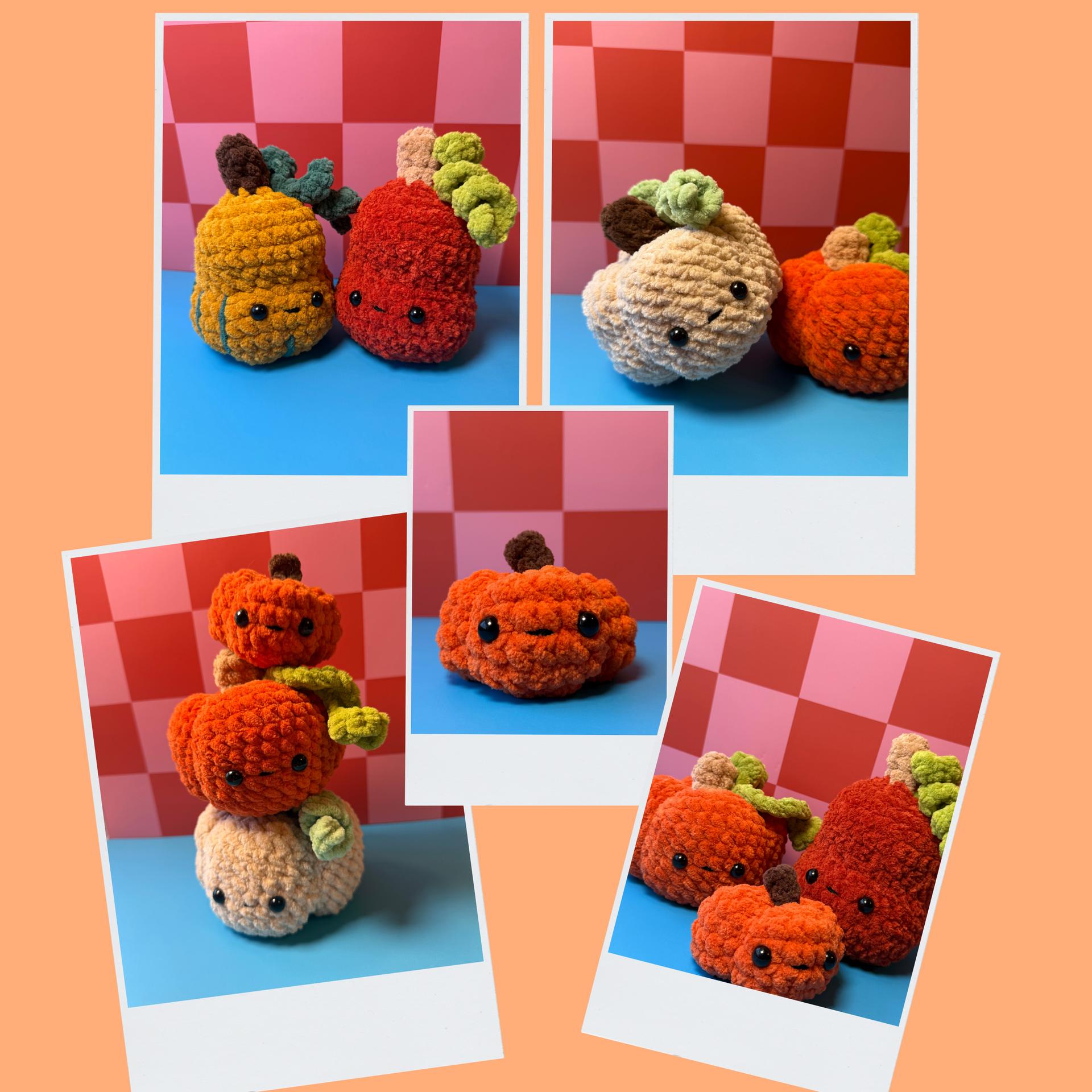 Squashie Guys | Crochet Pattern Bundle | Mini Pumpkin | Big pumpkin | Tall Squash thumbnail 2