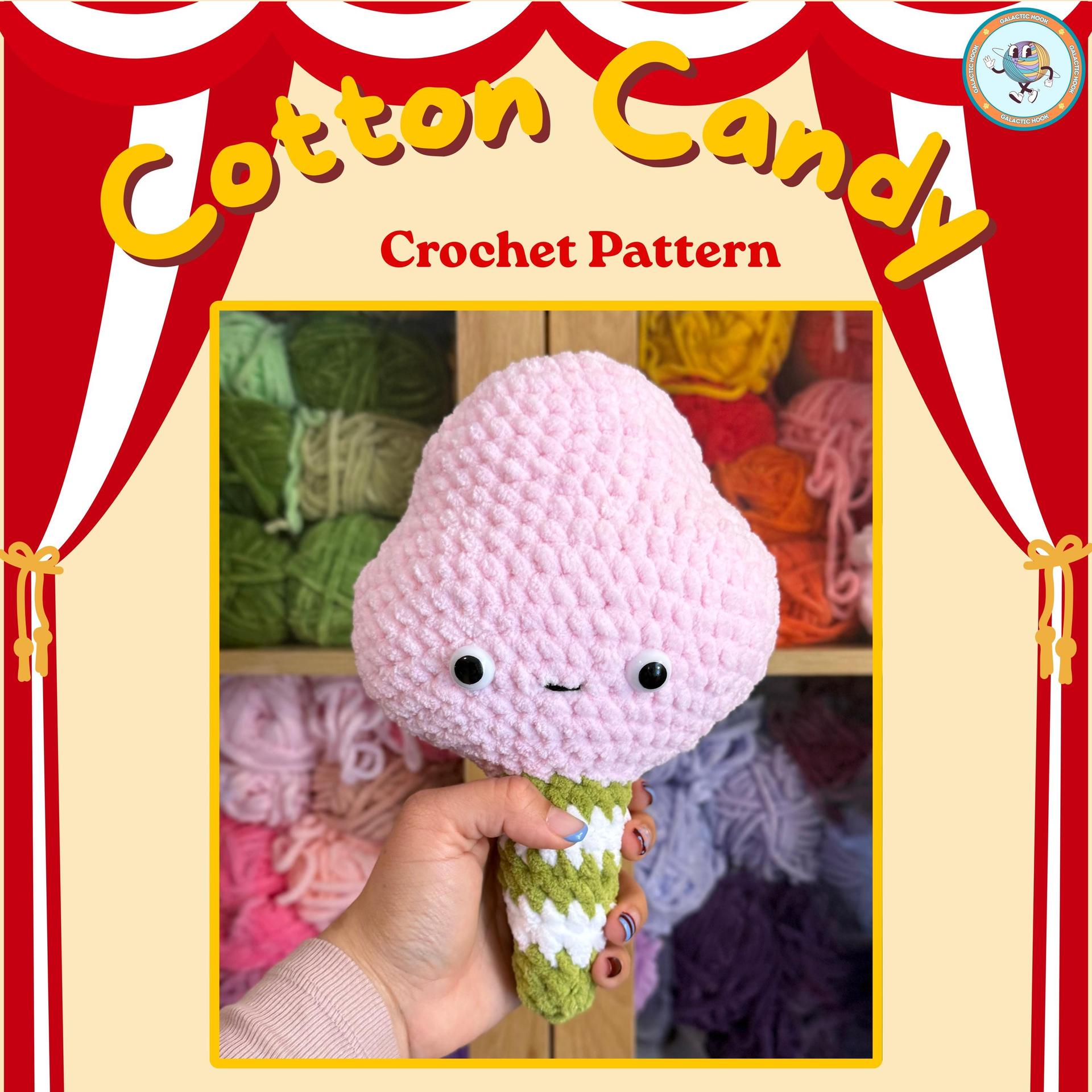 Carnival Snack | Cotton Candy | Crochet Pattern