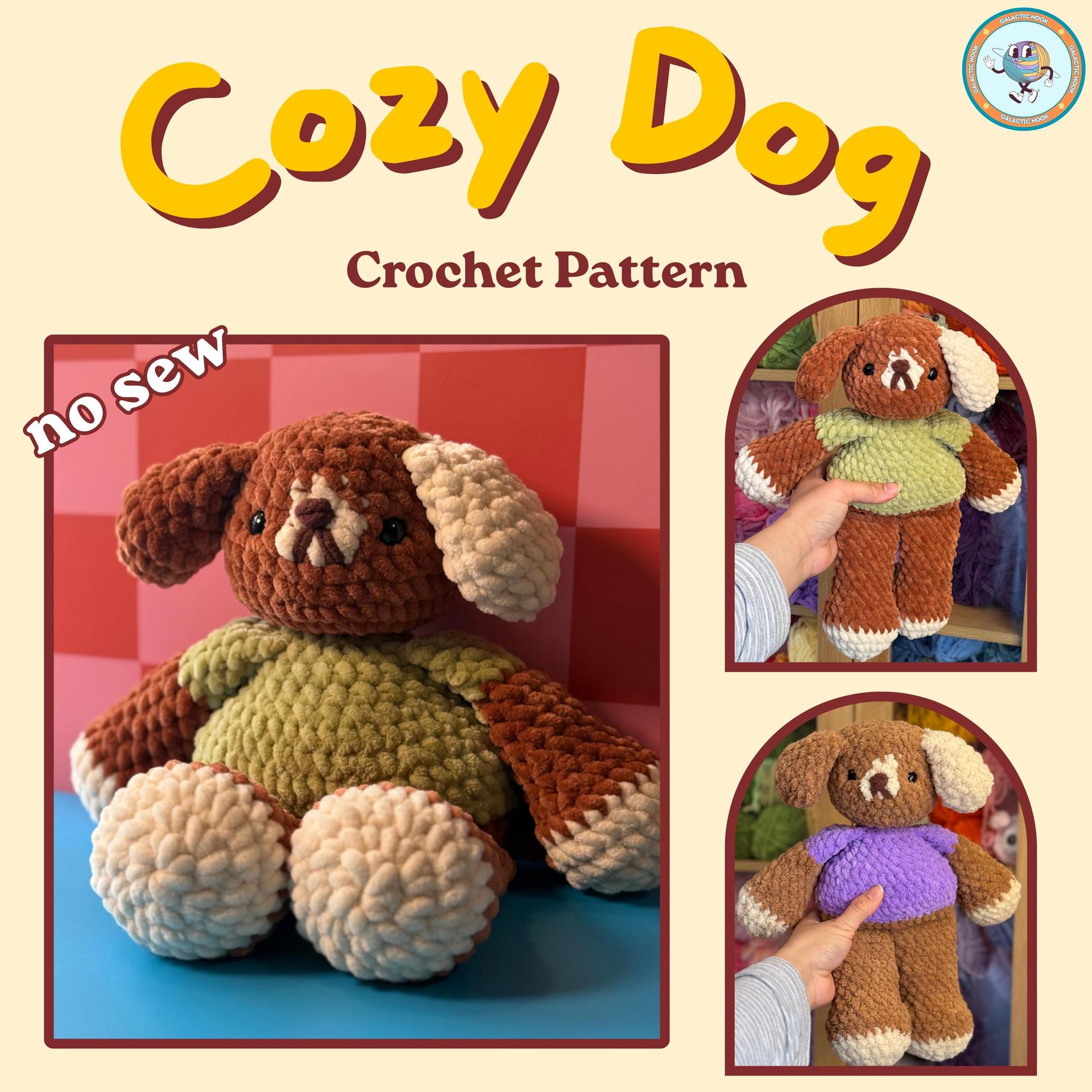 Cozy Dog | No sew | Crochet Pattern
