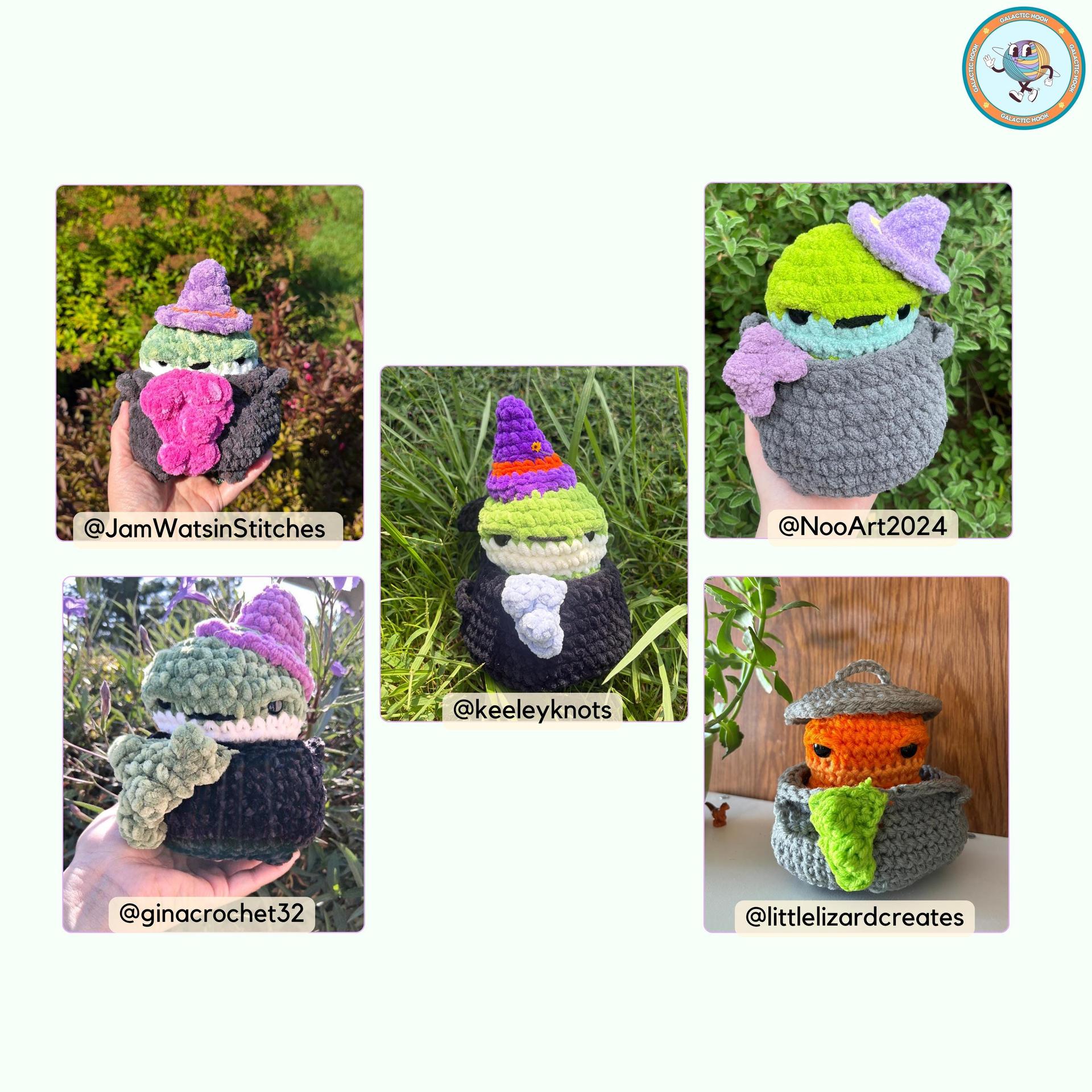 Frog in a Cauldron | Frog | Witch Hat | Cauldron | Crochet Pattern thumbnail 10