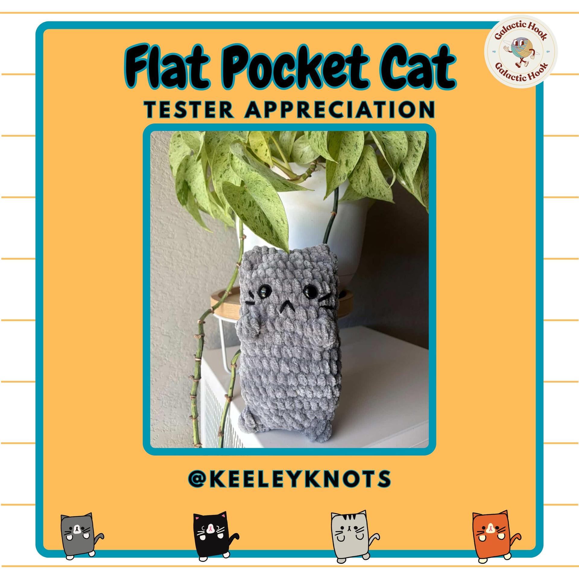 Flat Pocket Cats | Crochet Patterns | Striped, Tuxedo and Solid Cats thumbnail 10