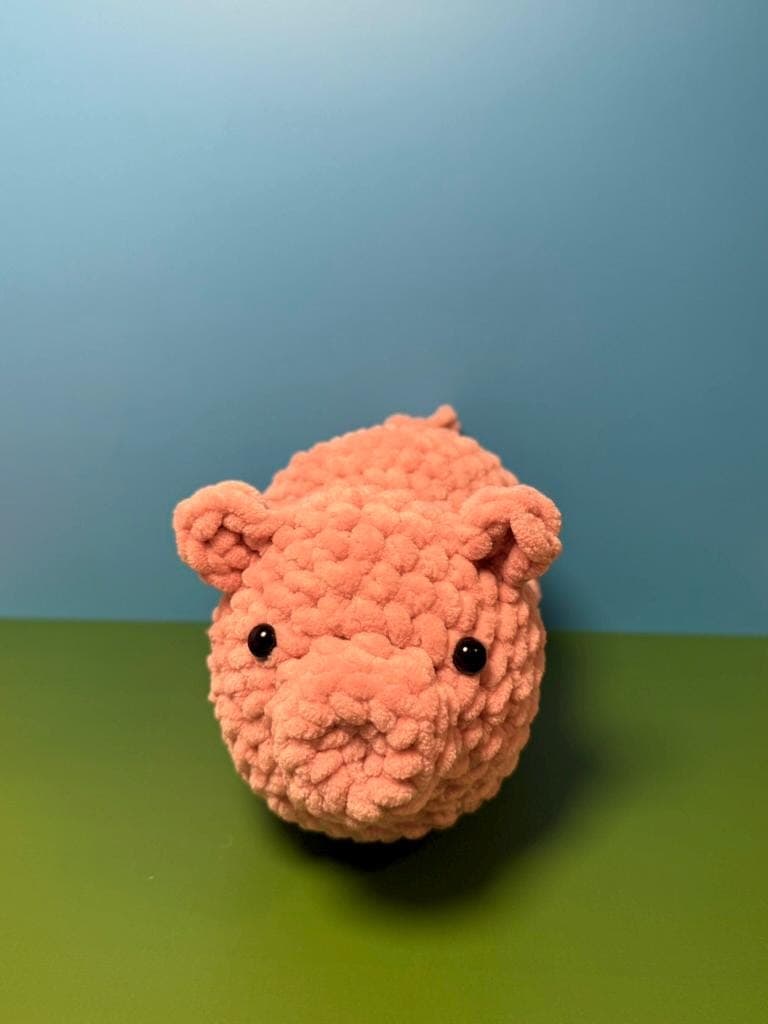 Pot Belly Pig No-Sew Crochet Pattern w/ Muddy Pig Mod | Beginner Friendly thumbnail 5