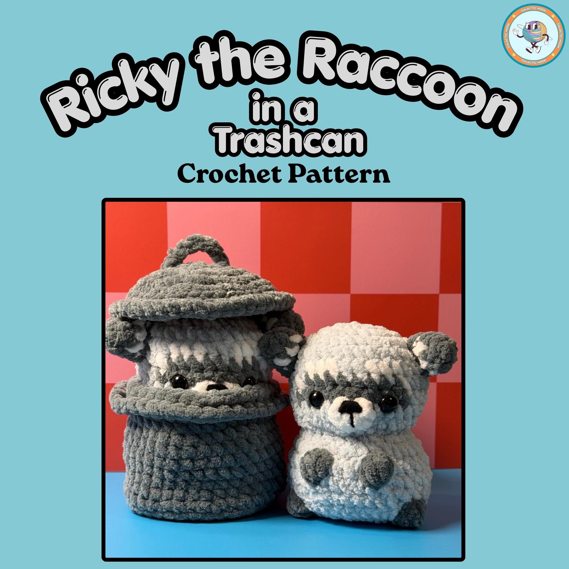 Ricky the Raccoon | in a Trashcan | Crochet Pattern