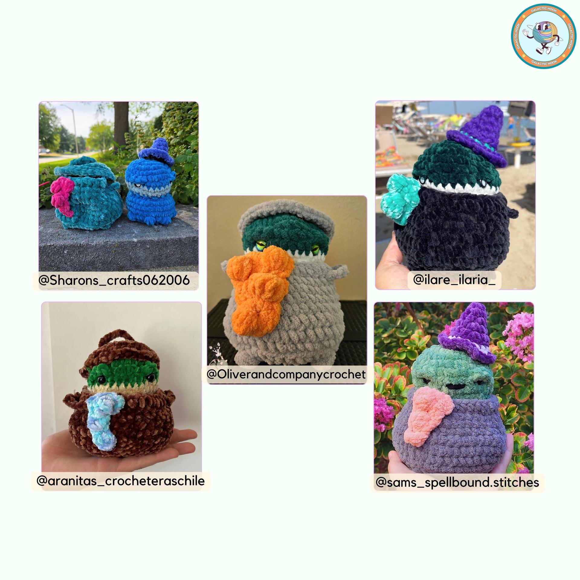 Frog in a Cauldron | Frog | Witch Hat | Cauldron | Crochet Pattern thumbnail 9