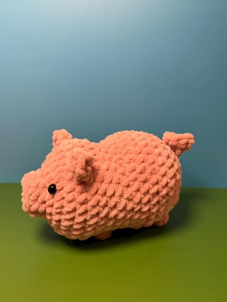 Pot Belly Pig No-Sew Crochet Pattern w/ Muddy Pig Mod | Beginner Friendly thumbnail 6