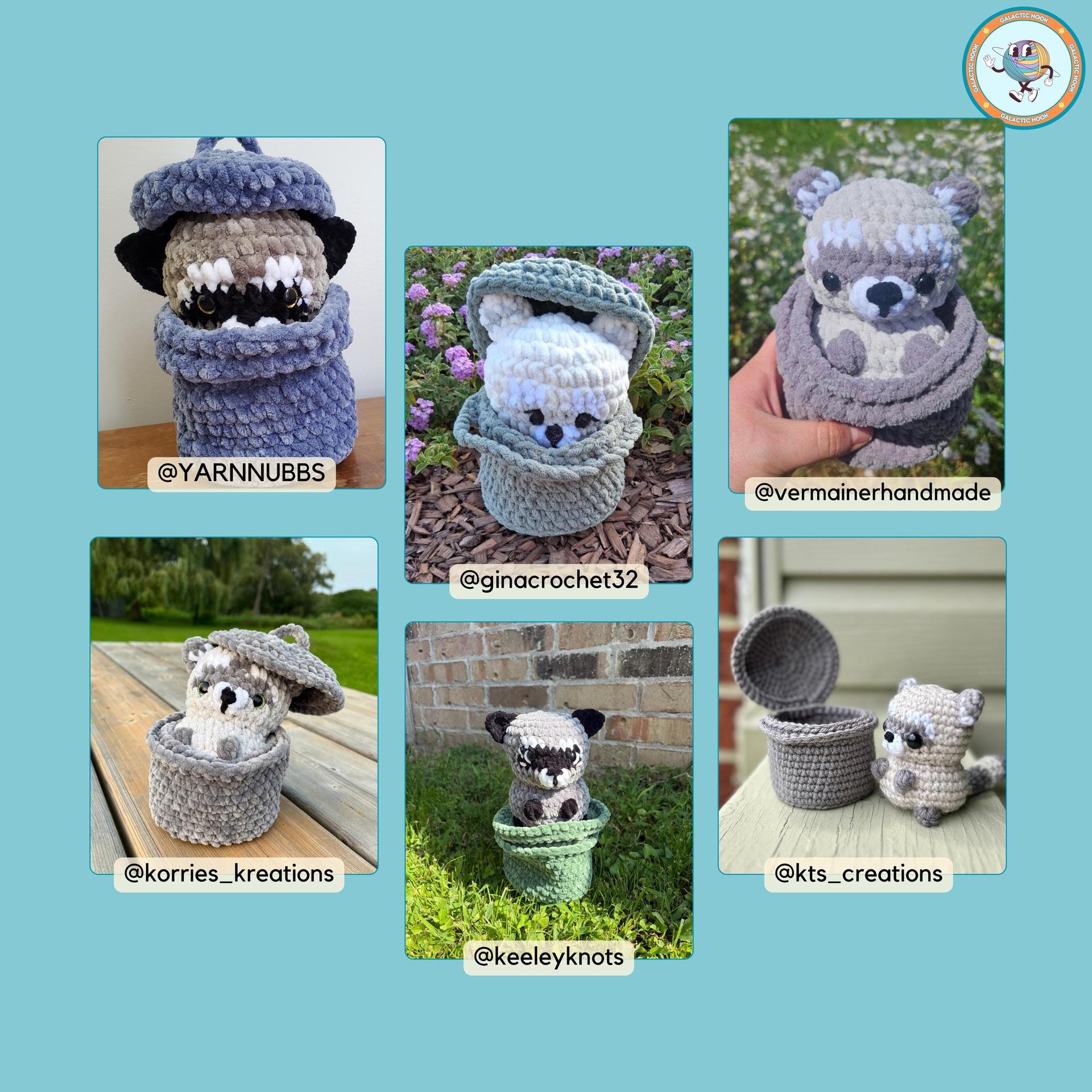 Ricky the Raccoon | in a Trashcan | Crochet Pattern thumbnail 4